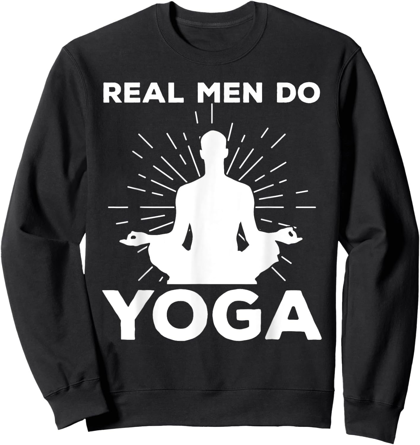 Funny Yoga Design Boys Yoga Pose Meditation Lovers Sweatshirt - Sweatshirt | Black