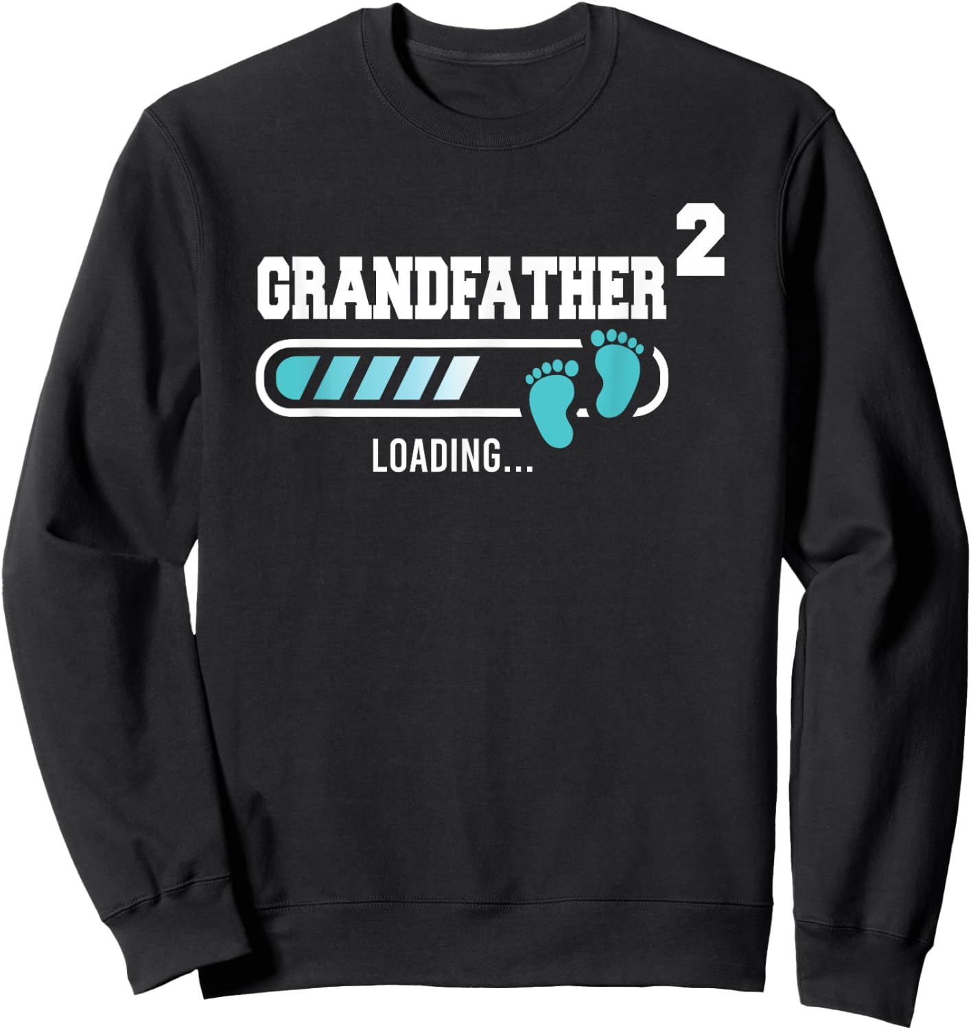 Grandfather 2 Second Time Grandpa Funny Grandpa Of Two Sweatshirt - Sweatshirt | Black