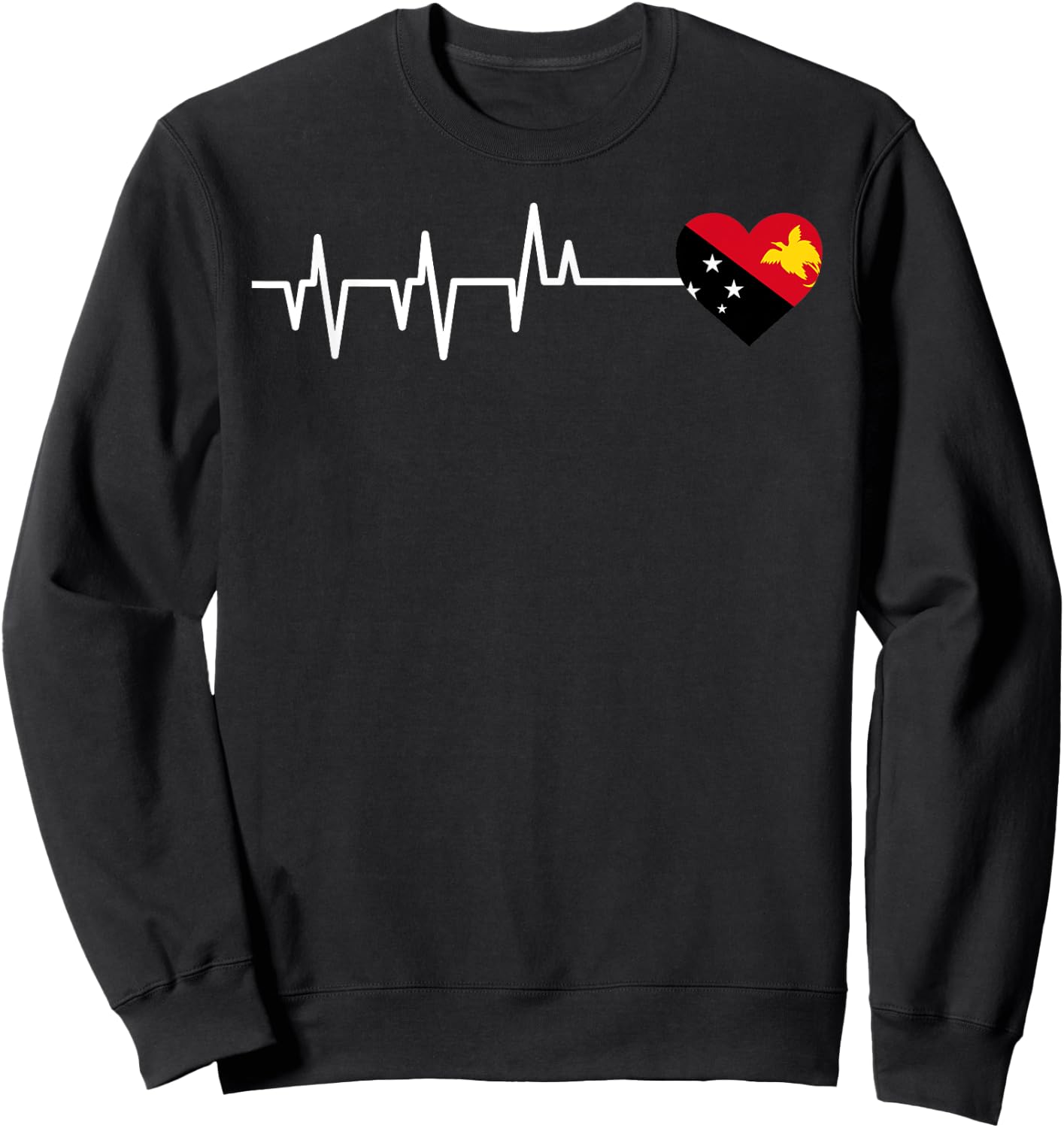 Papua New Guinea Flag Sweatshirt - Sweatshirt | Black