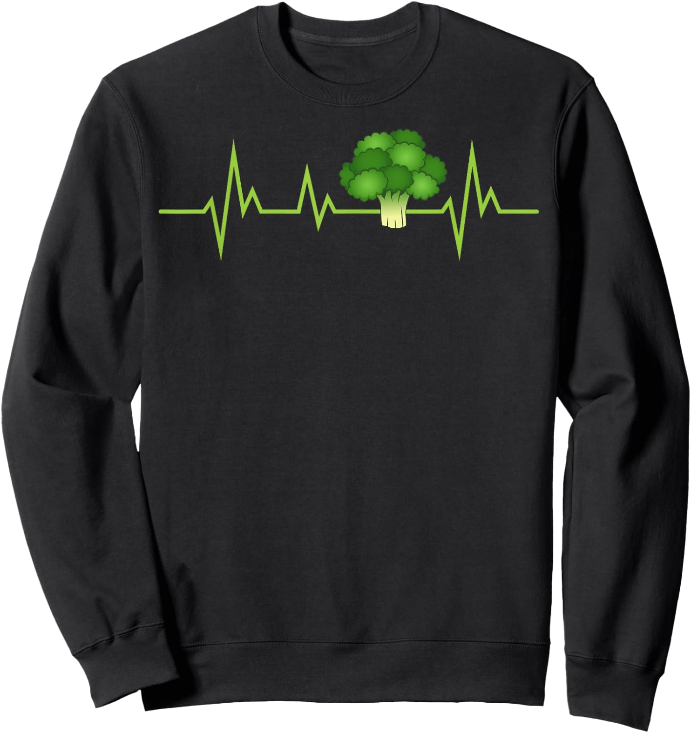 Cool Broccoli Women Vegetarian Vegan Vegetable Food Sweatshirt - Sweatshirt | Black