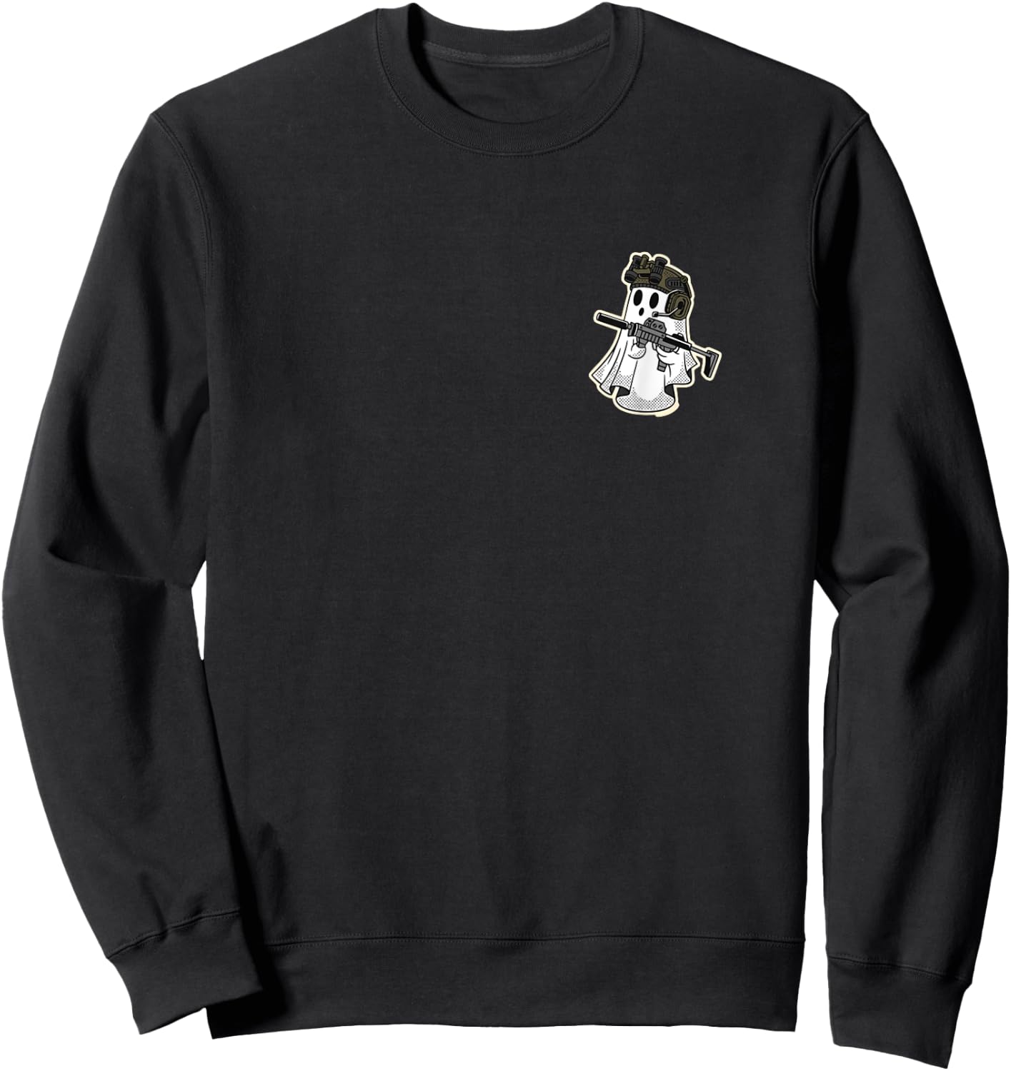 SF Ghost - Spooky Scary Special Forces! Funny military ghost Sweatshirt - Sweatshirt | Black