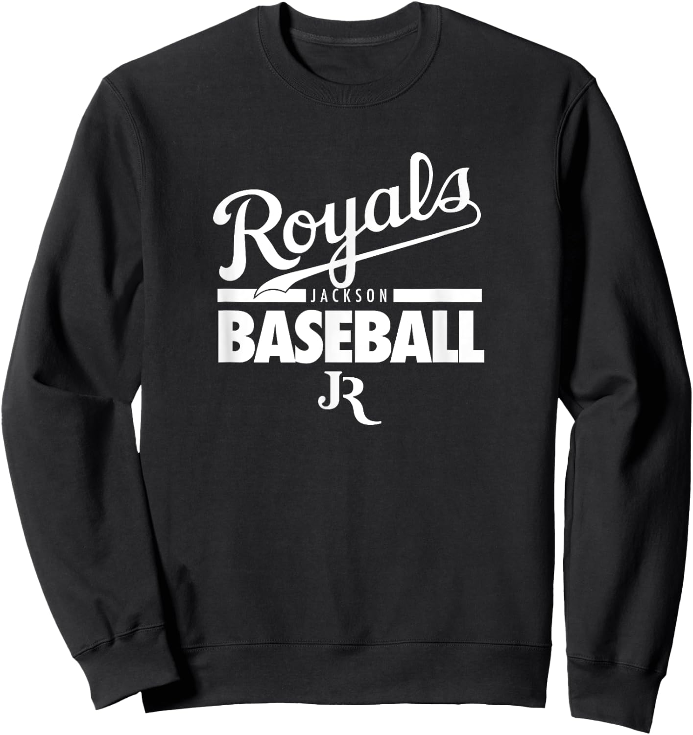 Jackson Royals Baseball White Sweatshirt - Sweatshirt | Black