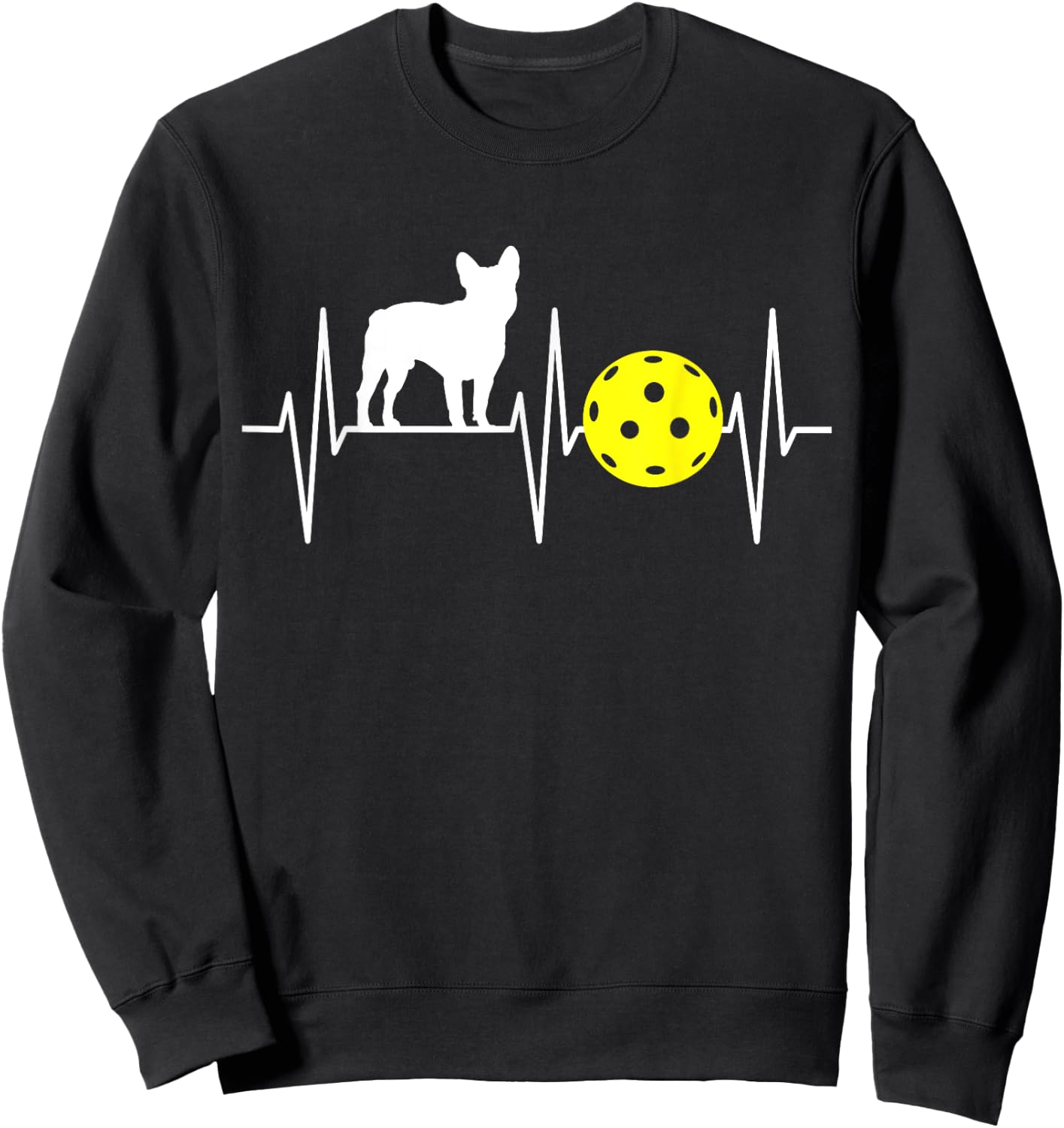 French Bulldog Shirt Pickleball Lover Bulldog Lover Sweatshirt - Sweatshirt | Black