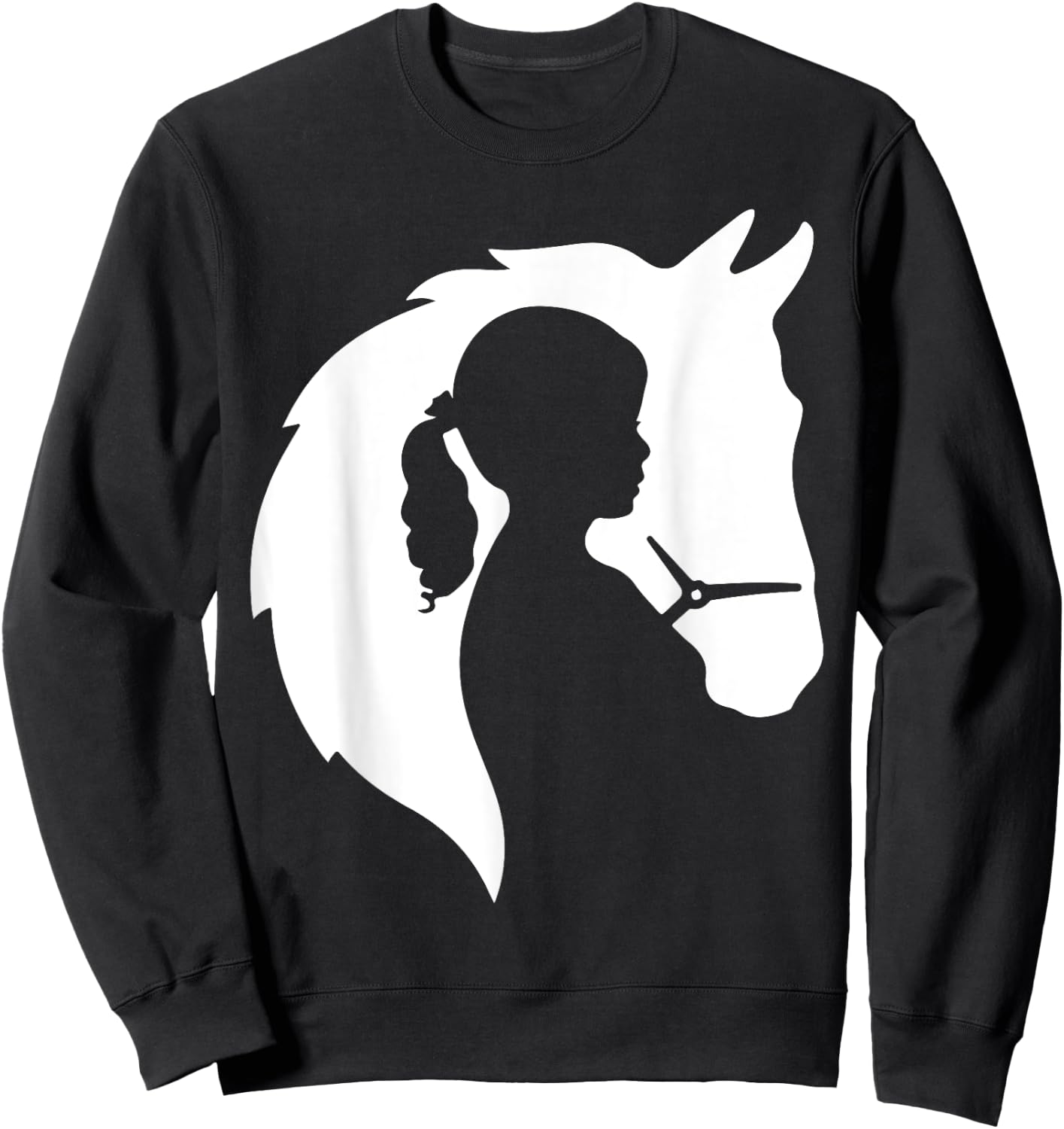 Horse Girl Equestrian Gifts Teenager Kids Horseback Rider Sweatshirt - Sweatshirt | Black