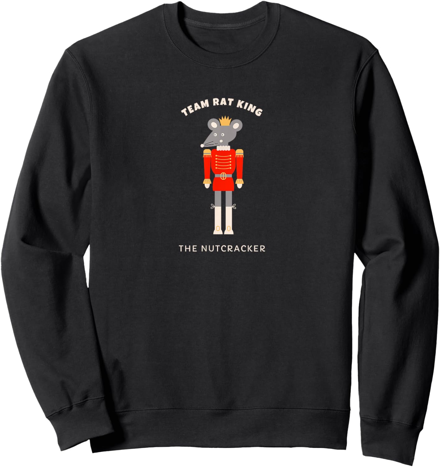 TEAM RAT KING Nutcracker Christmas Ballerina Ballet Graphic Sweatshirt - Sweatshirt | Black