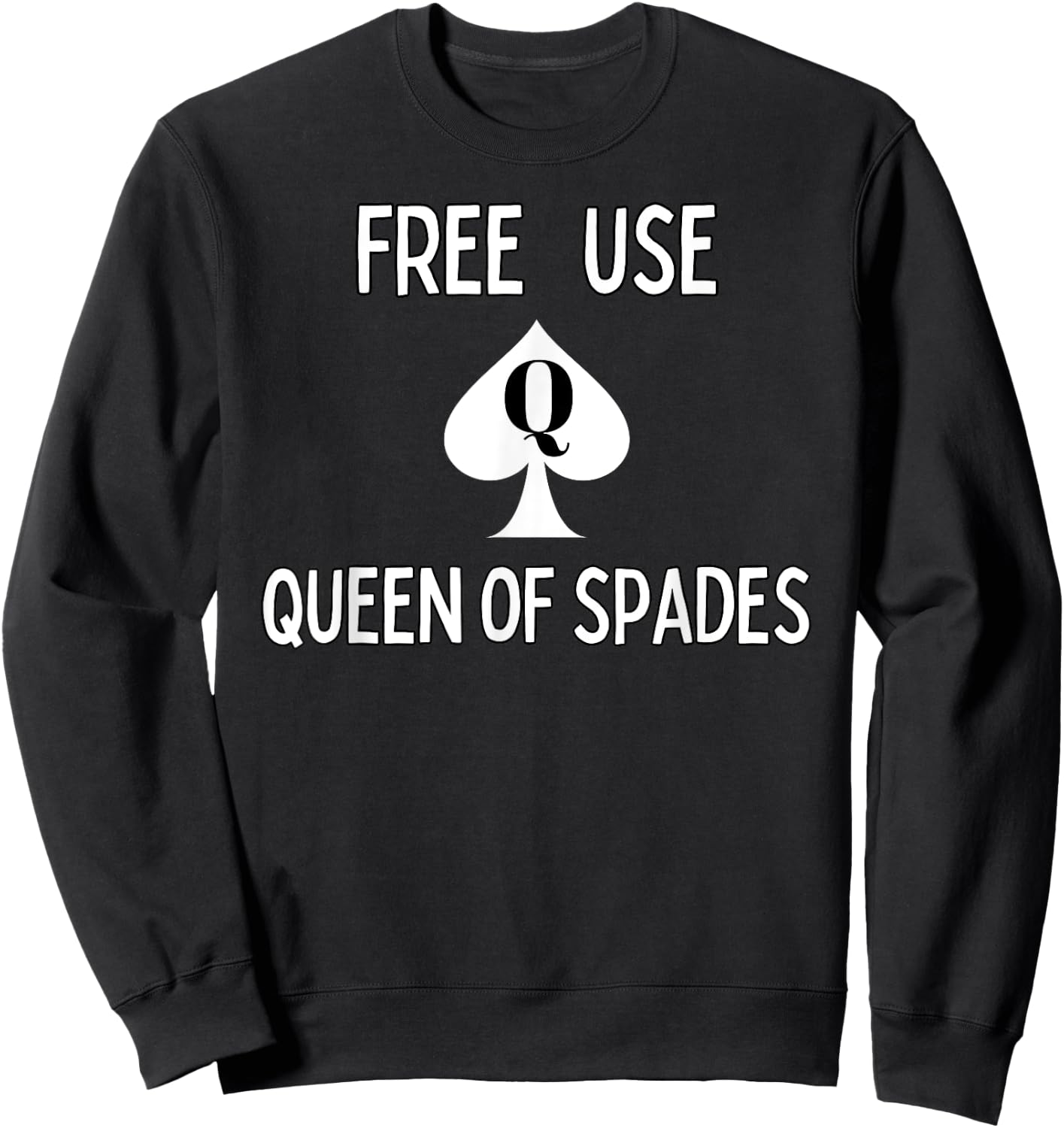 Free Use Queen of Spades - QOS clothing Sweatshirt - Sweatshirt | Black
