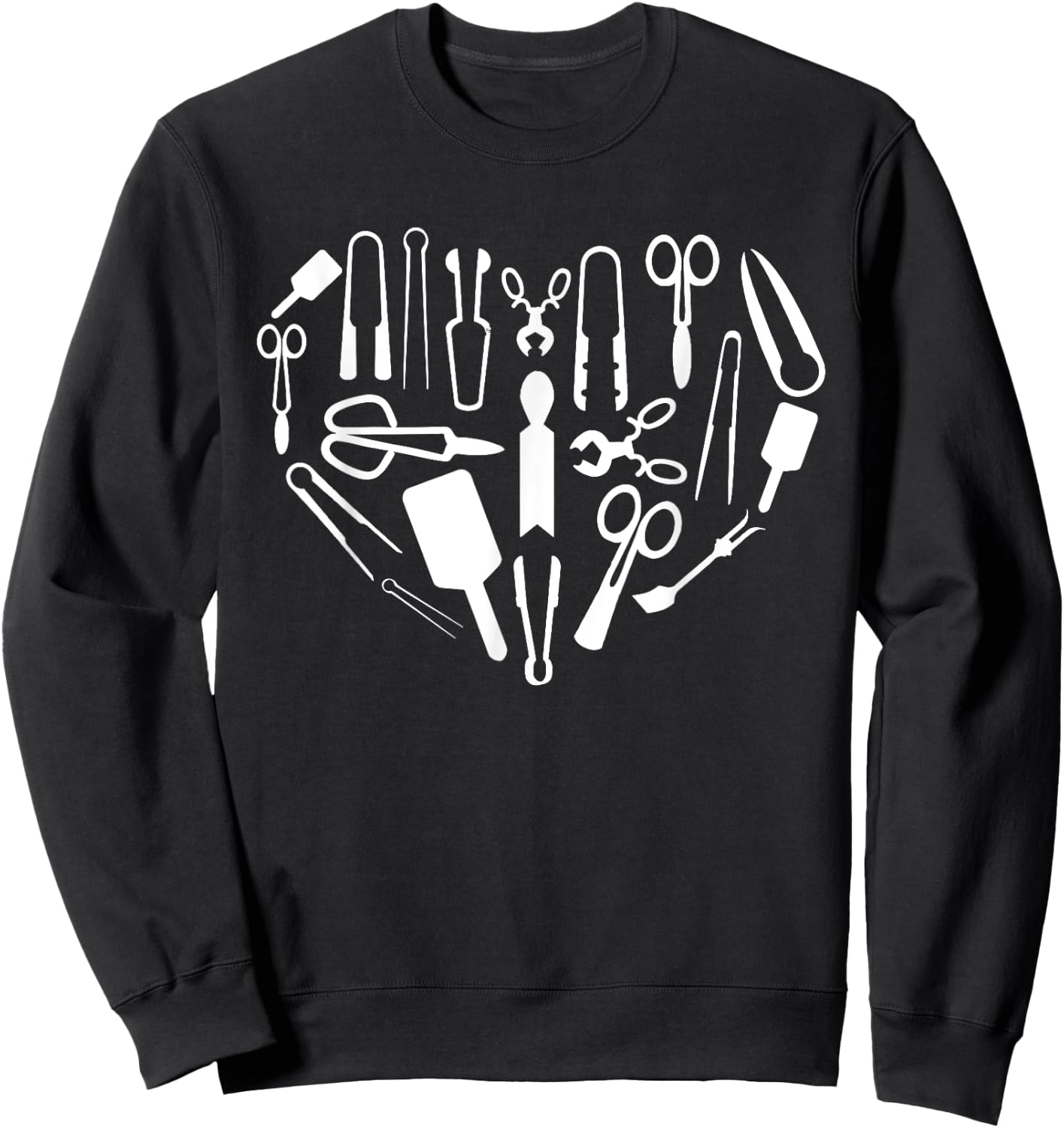 Cool Glassblowing Women Glassblower Glass Tool Heart Sweatshirt - Sweatshirt | Black