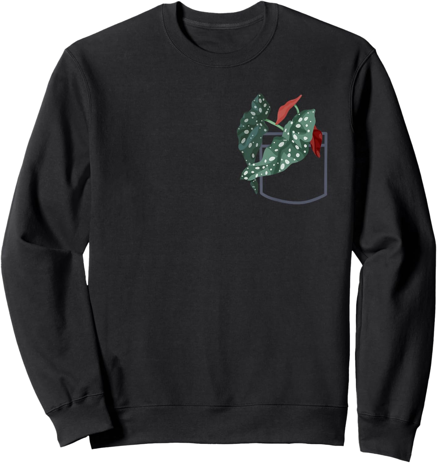 Plant Mom Plant Dad, Grow Angel Wing Begonia, Urban Gardener Sweatshirt - Sweatshirt | Black