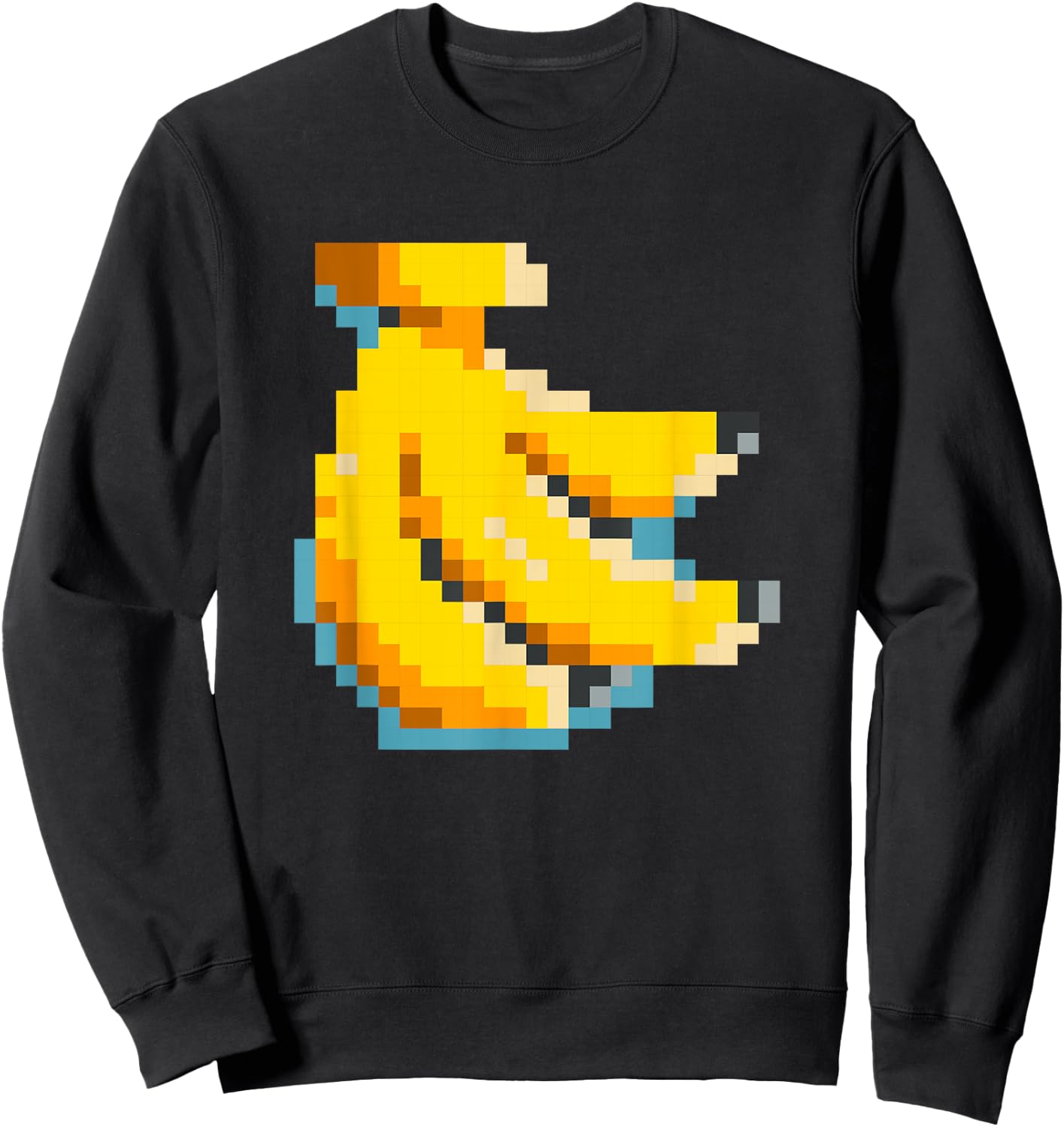 Pixel Banana 80s Video Game Halloween Costume Easy Group Sweatshirt - Sweatshirt | Black