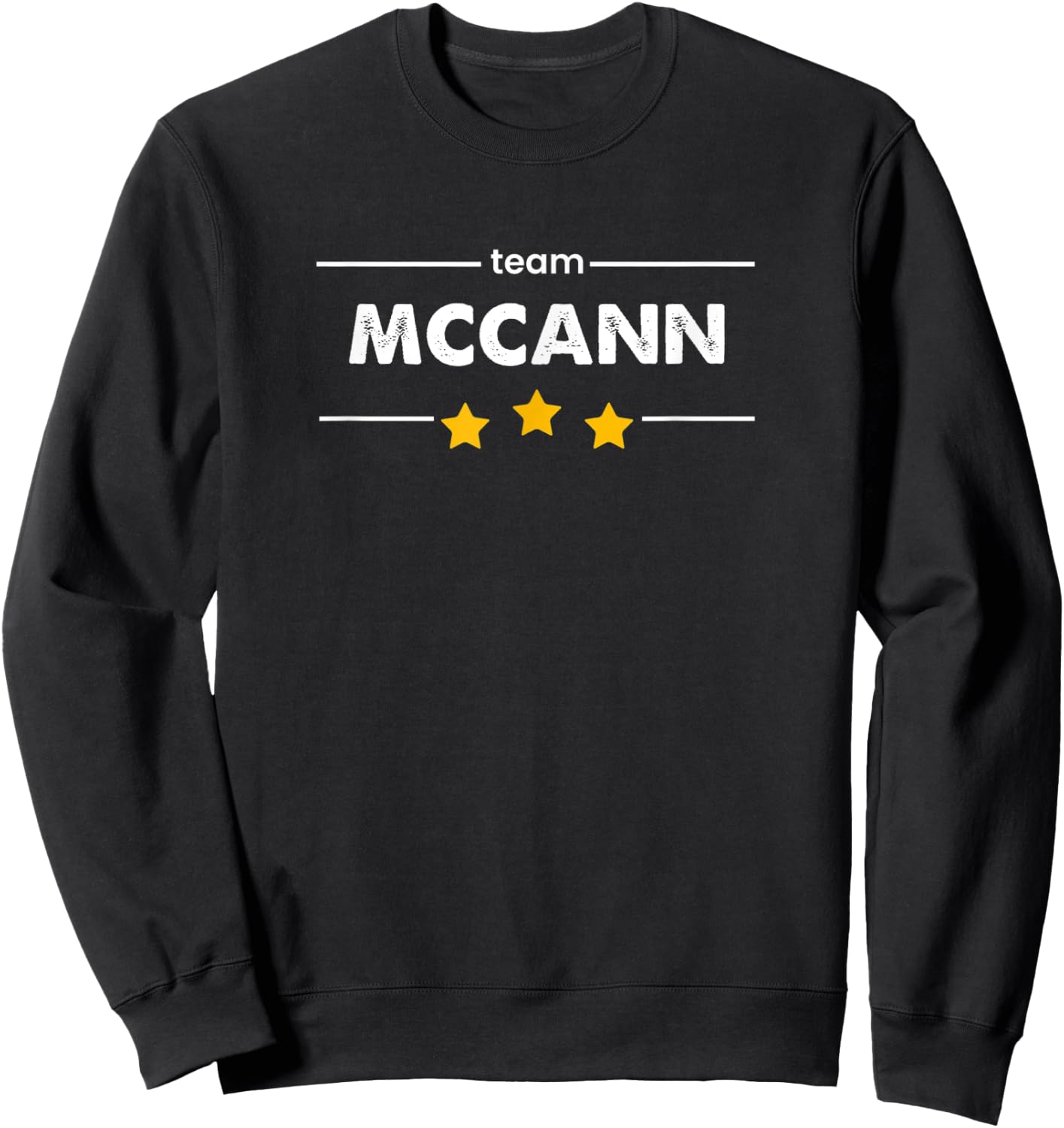 Family Name Surname or First Name | TEAM MCCANN Sweatshirt - Sweatshirt | Black