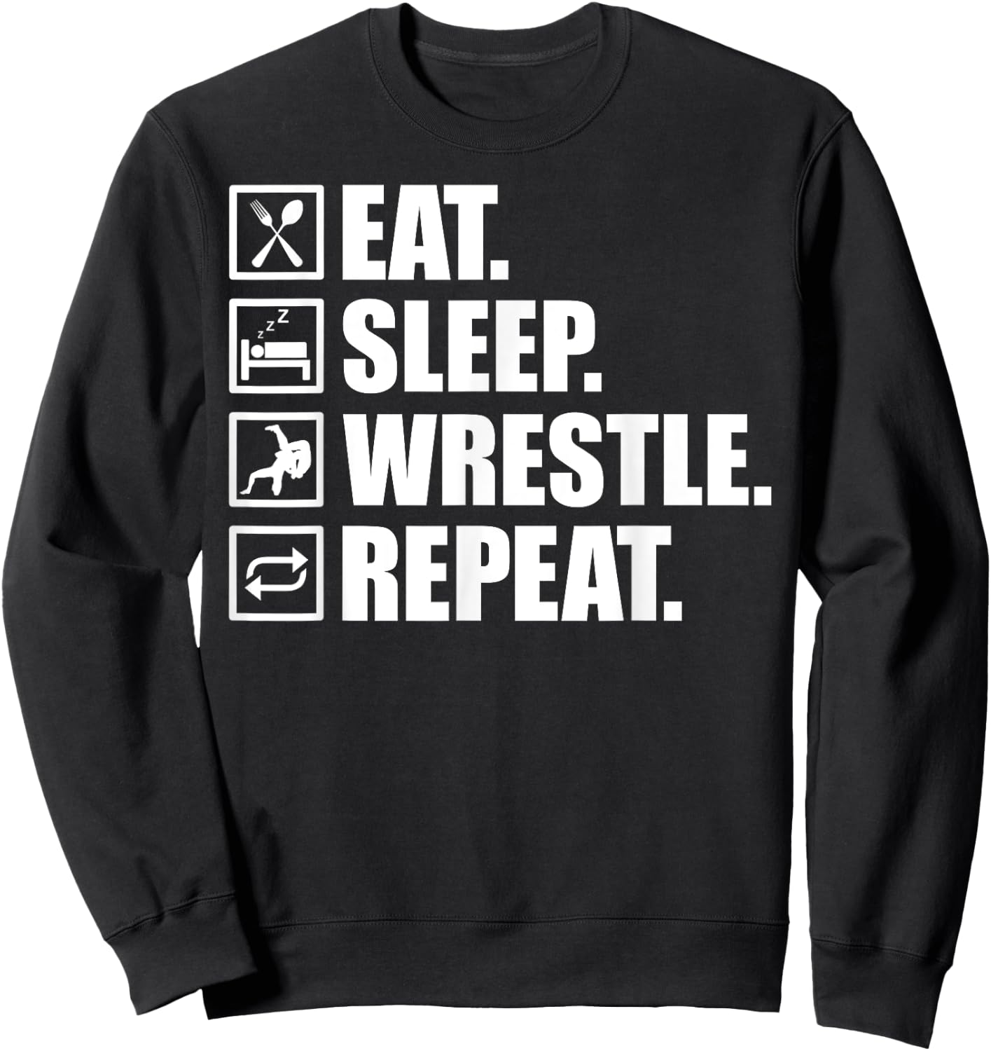 Funny Wrestling Designs Women Wrestle Athlete Fans Sweatshirt - Sweatshirt | Black