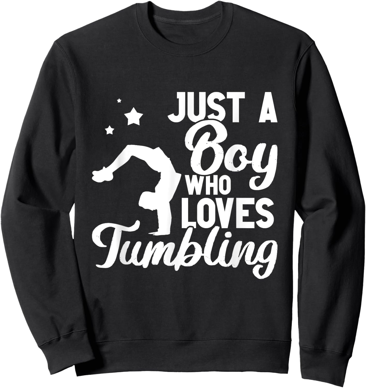 Tumbling Boy Gear Gymnast Gymnastics Funny Tumbler Sweatshirt - Sweatshirt | Black