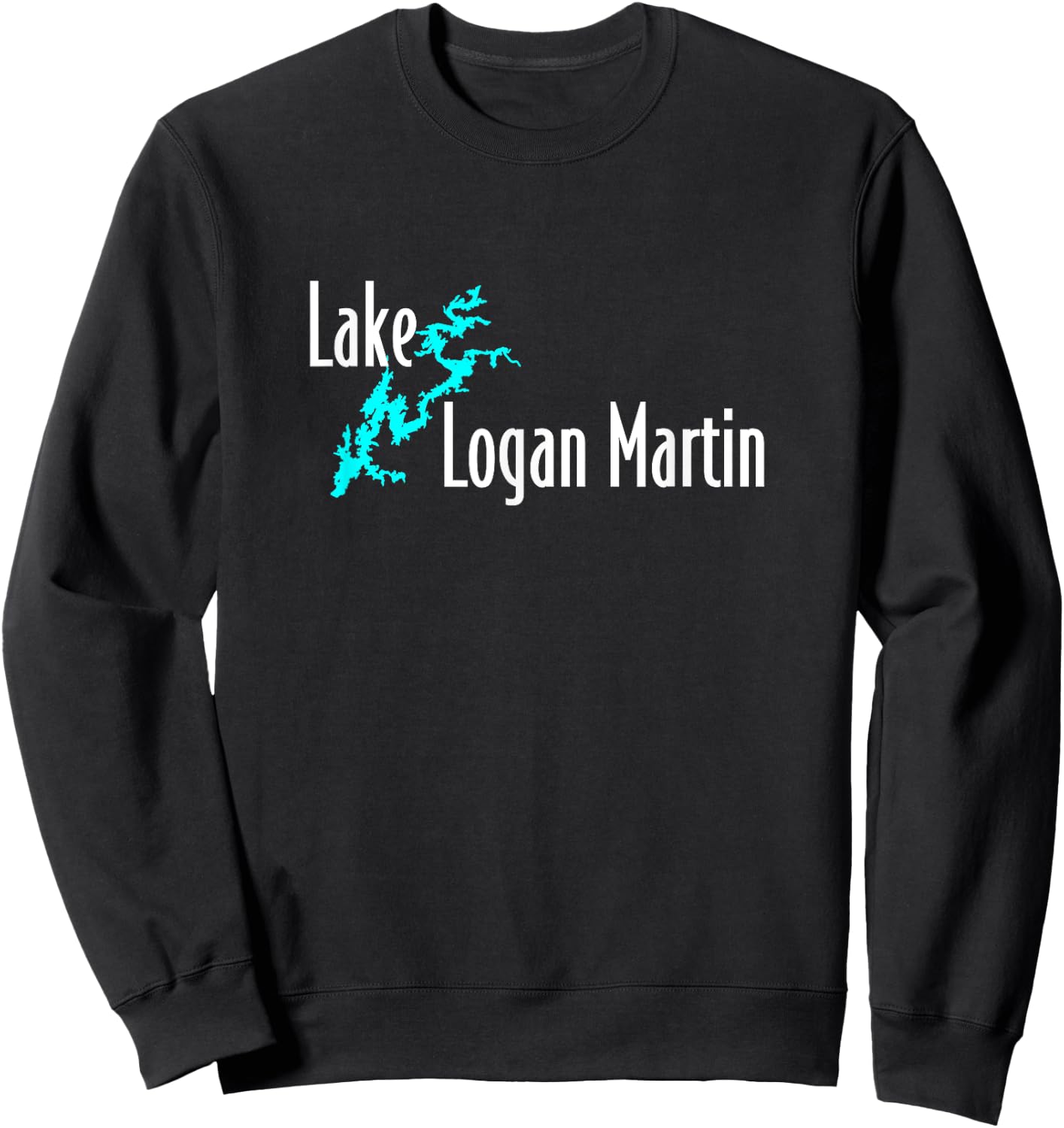 Minimalist Logan Martin Lake - Alabama Sweatshirt - Sweatshirt | Black