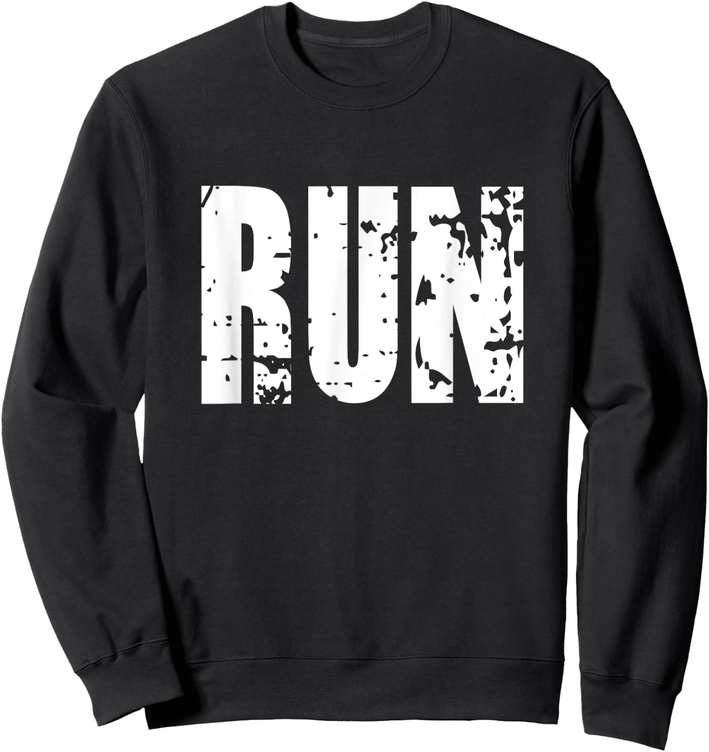 Run Motivational Shirt Retro Feel Runner Sweatshirt - Sweatshirt | Black
