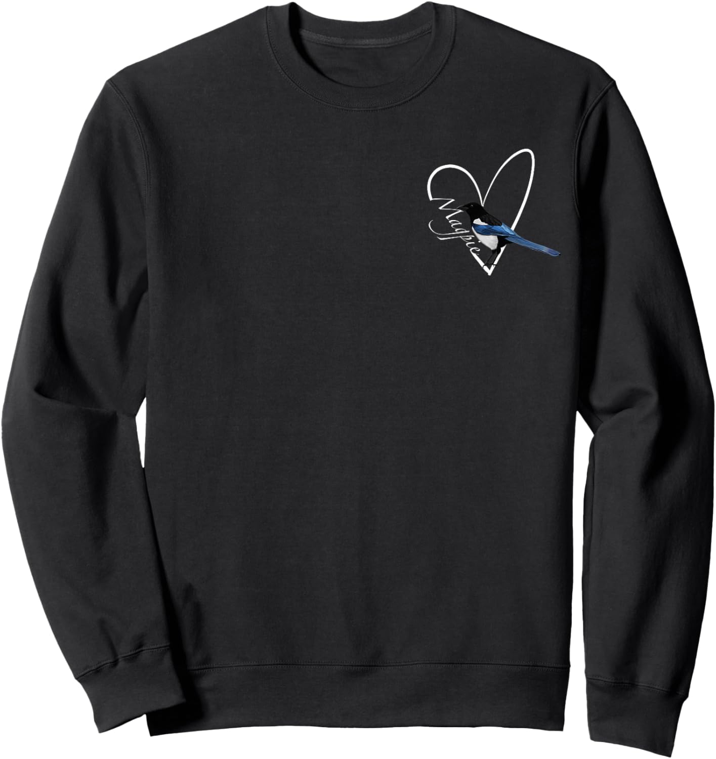 Magpie Bird Birdlover Birdwatcher Animal Biologist Sweatshirt - Sweatshirt | Black