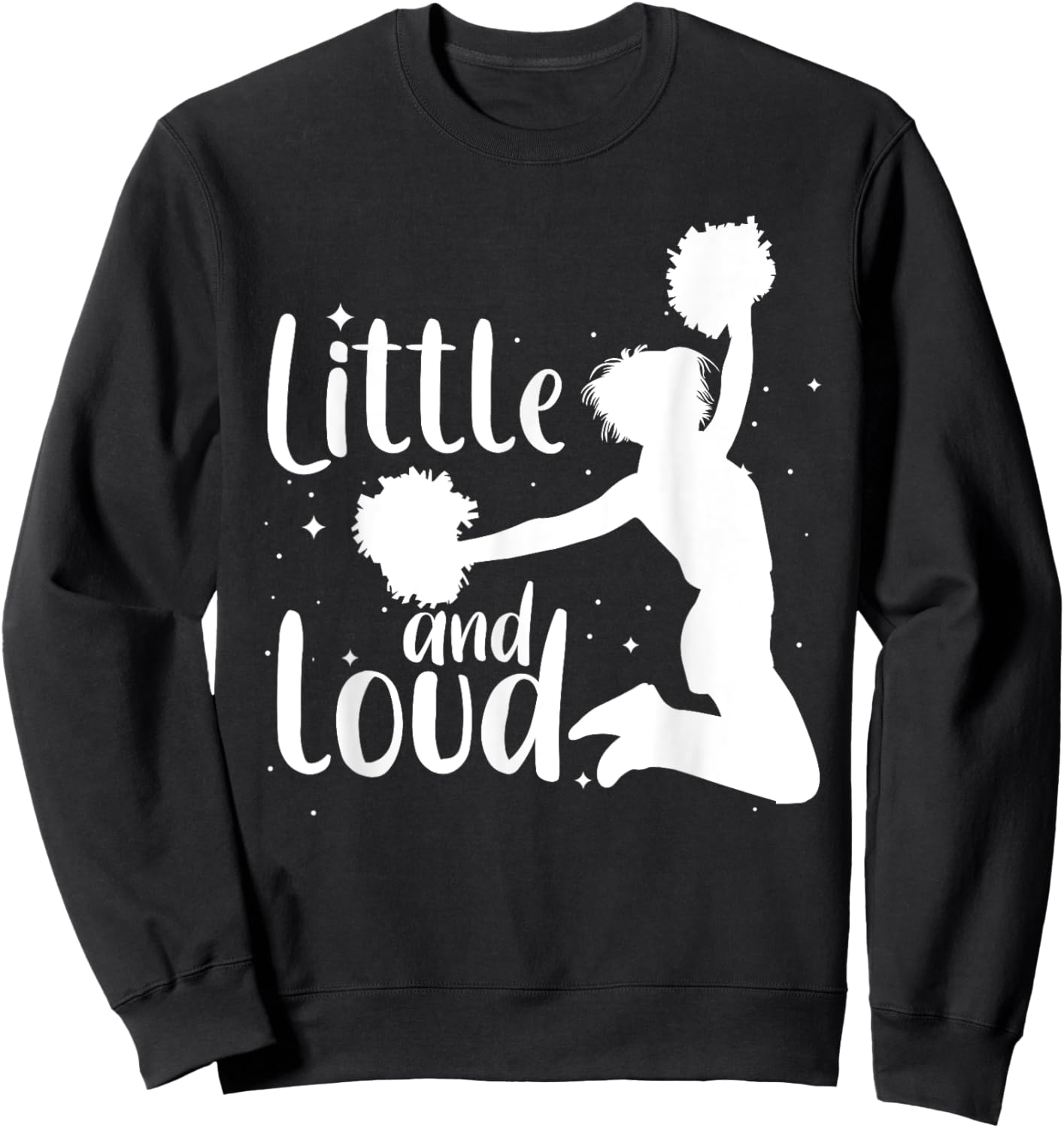 Cute Cheerleader Art Girls Cheering Cheerleading Sweatshirt - Sweatshirt | Black