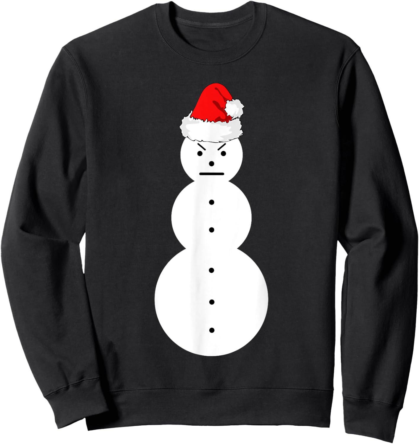 jeezy snowman Santa hat Christmas shirt Sweatshirt - Sweatshirt | Black