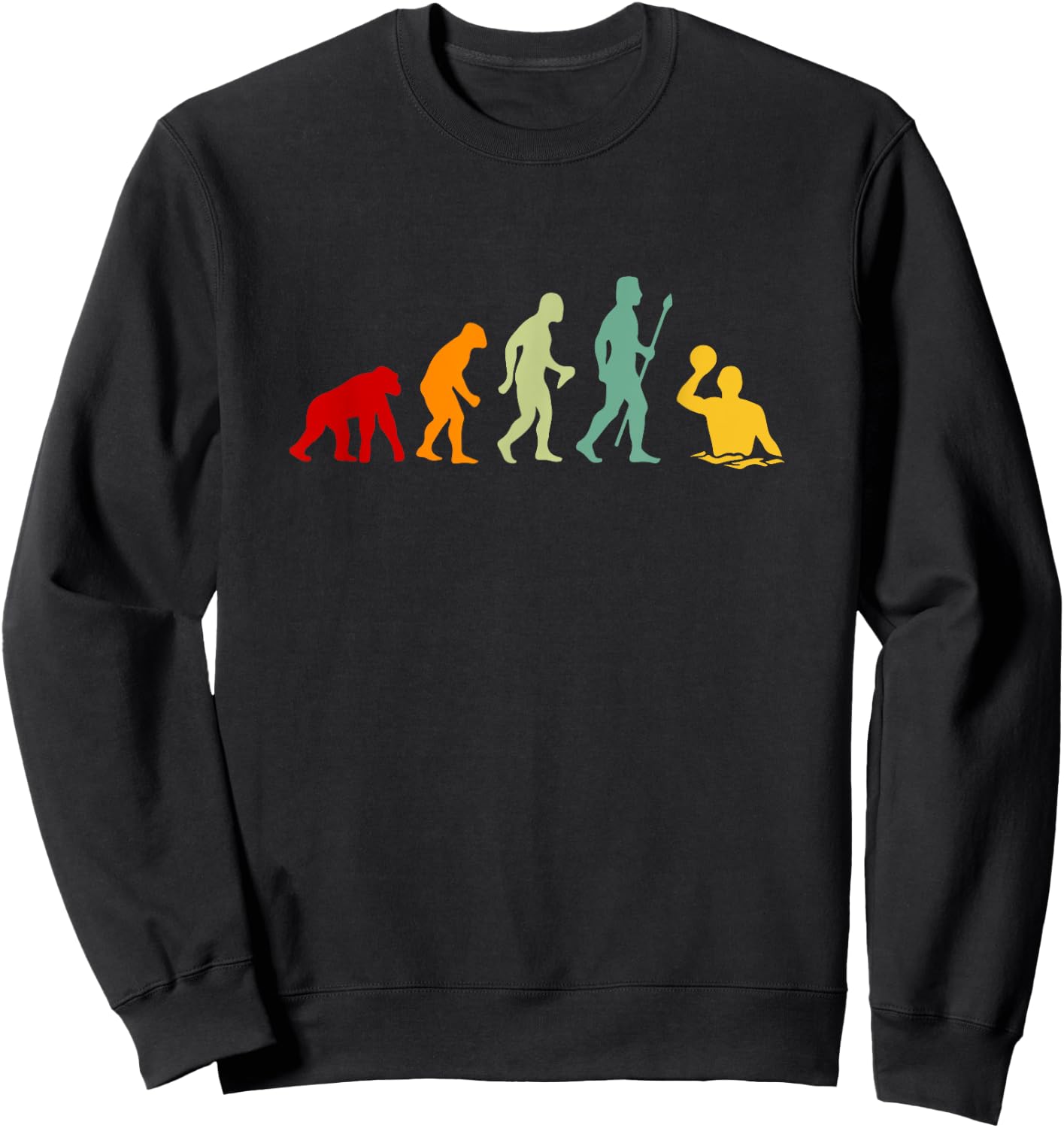 Evolution Water Polo Funny Water Polo Player Sweatshirt - Sweatshirt | Black