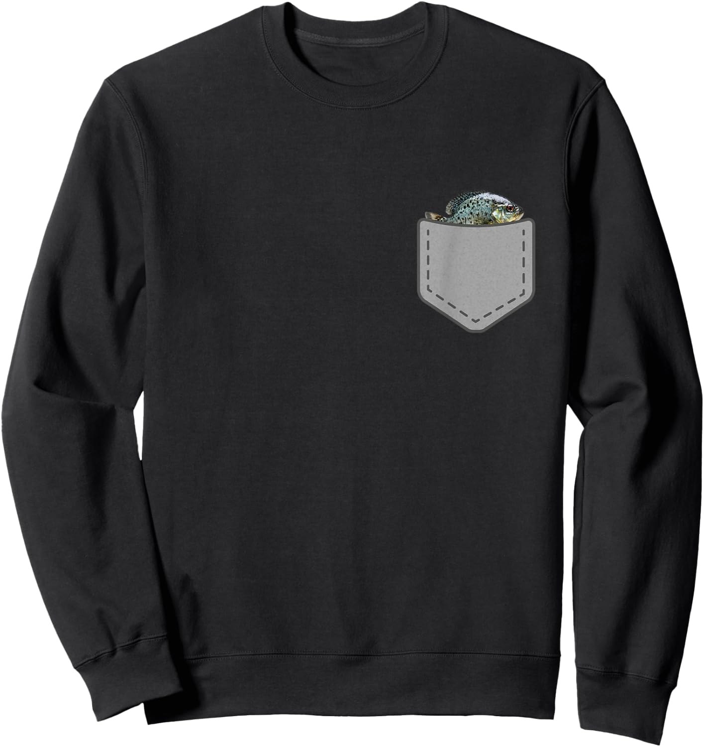 Funny Crappie Fish In Your Pocket Fishing Sweatshirt - Sweatshirt | Black