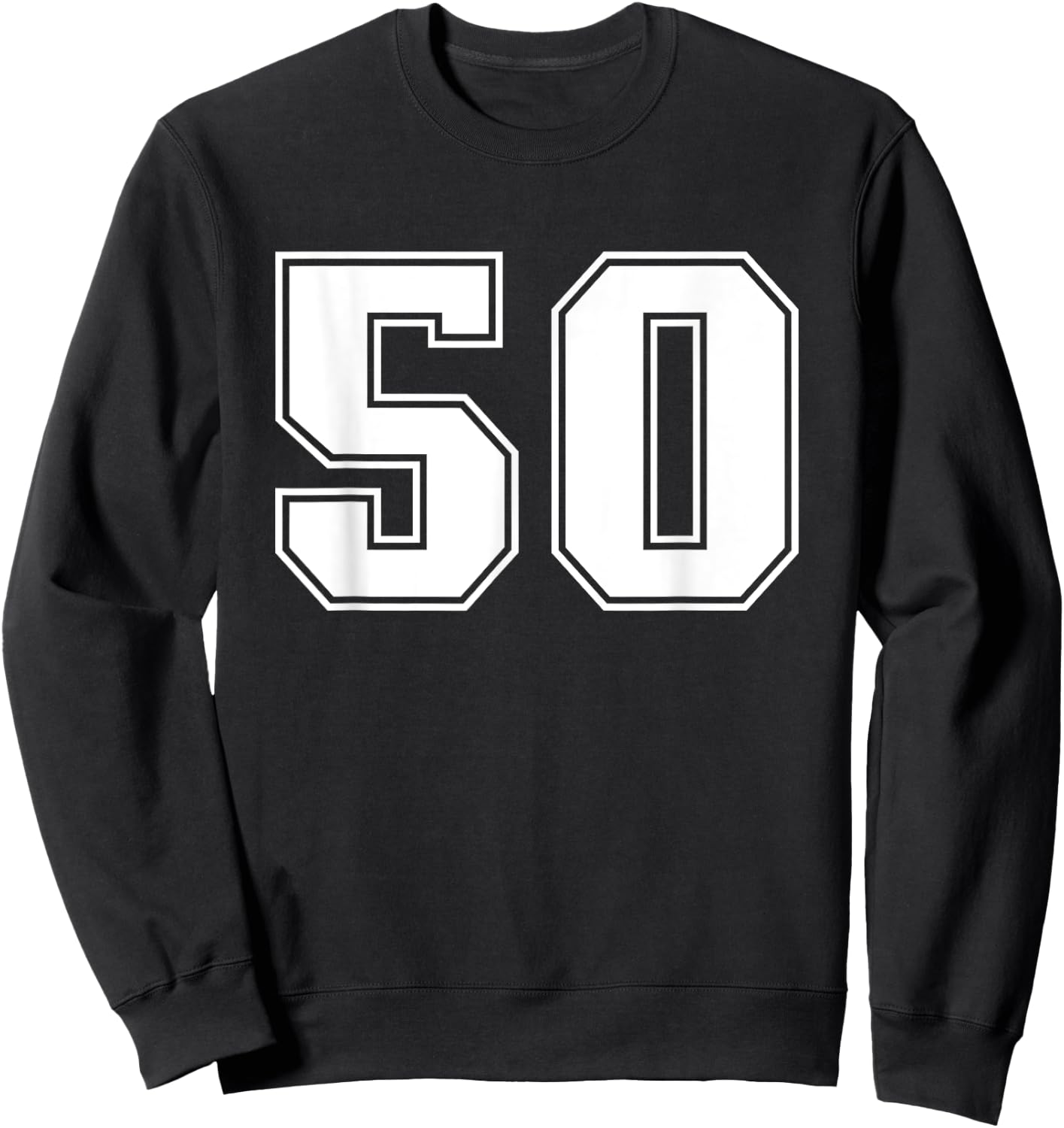 Number #50 Sports Jersey Lucky Number Sweatshirt - Sweatshirt | Black