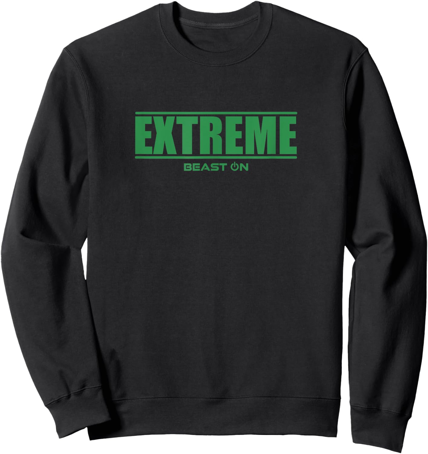 Extreme Green Writing Fitness Gym Training Calisthenics Sweatshirt - Sweatshirt | Black