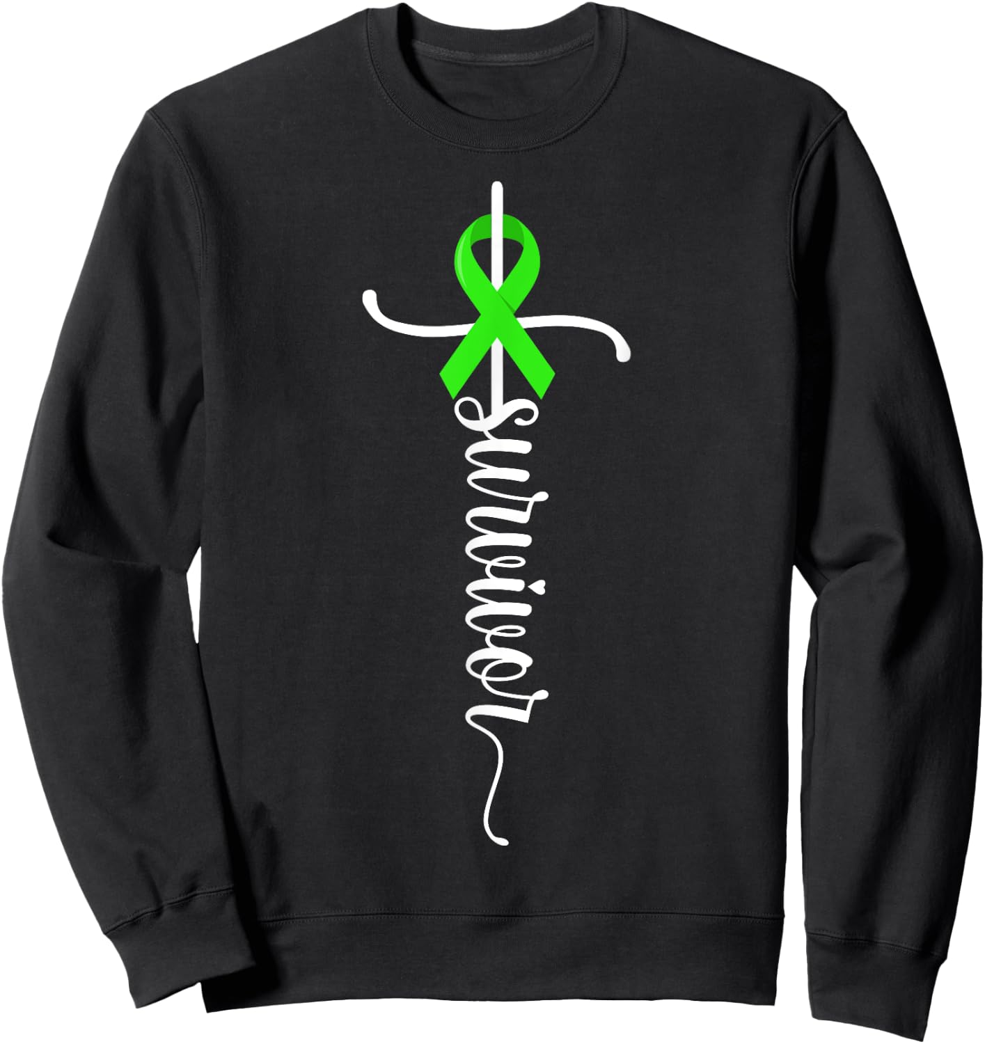 Survivor Christian Cross Warrior Non-Hodgkin Lymphoma Cancer Sweatshirt - Sweatshirt | Black
