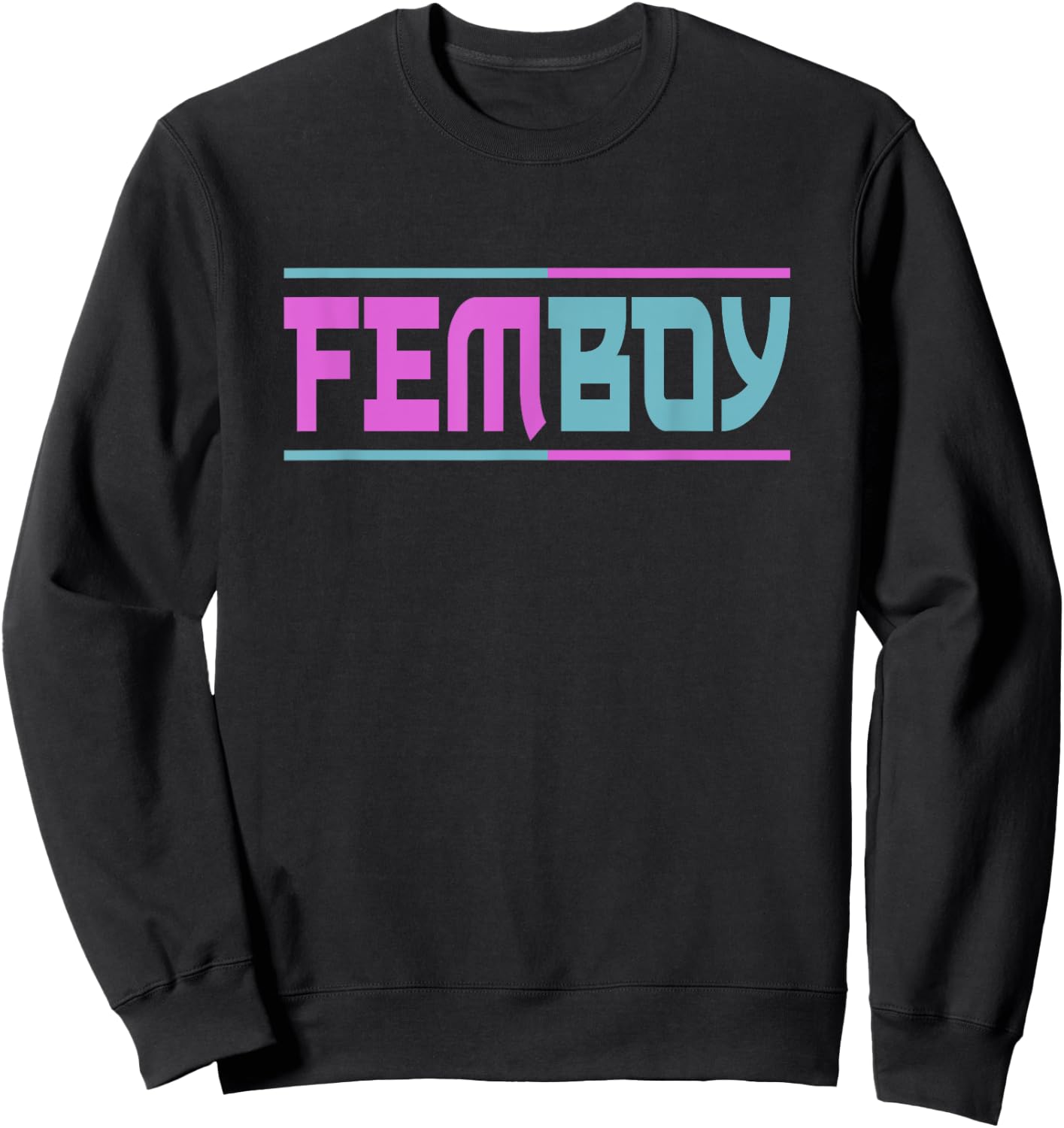 Femboy Anime Neko Femboy Anime Cute Femboy Sweatshirt - Sweatshirt | Black
