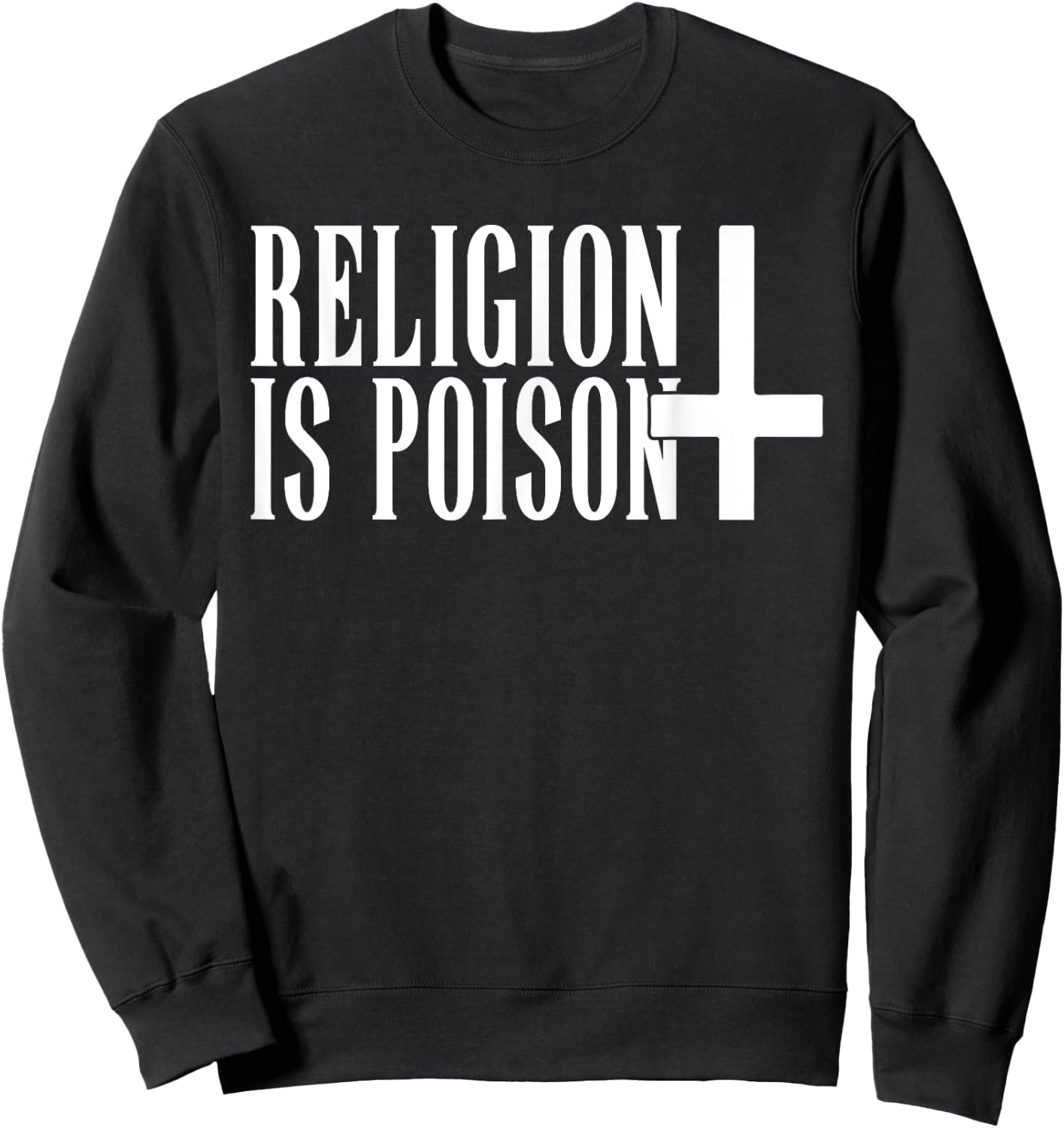 Funny Antichrist Satanism Satanic Occult Satan Atheist Satan Sweatshirt - Sweatshirt | Black