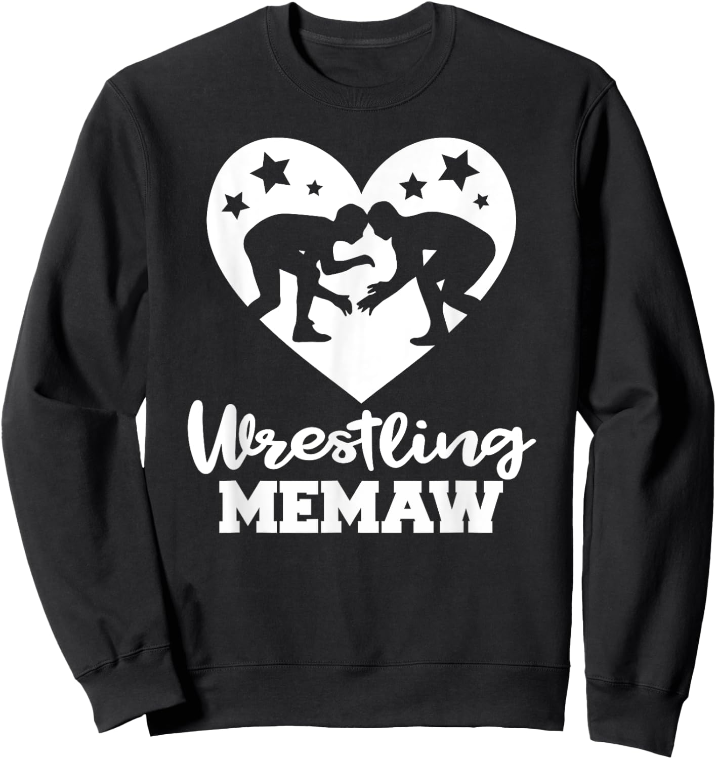 Wrestling Memaw Funny Wrestler Athlete Memaw Sweatshirt - Sweatshirt | Black