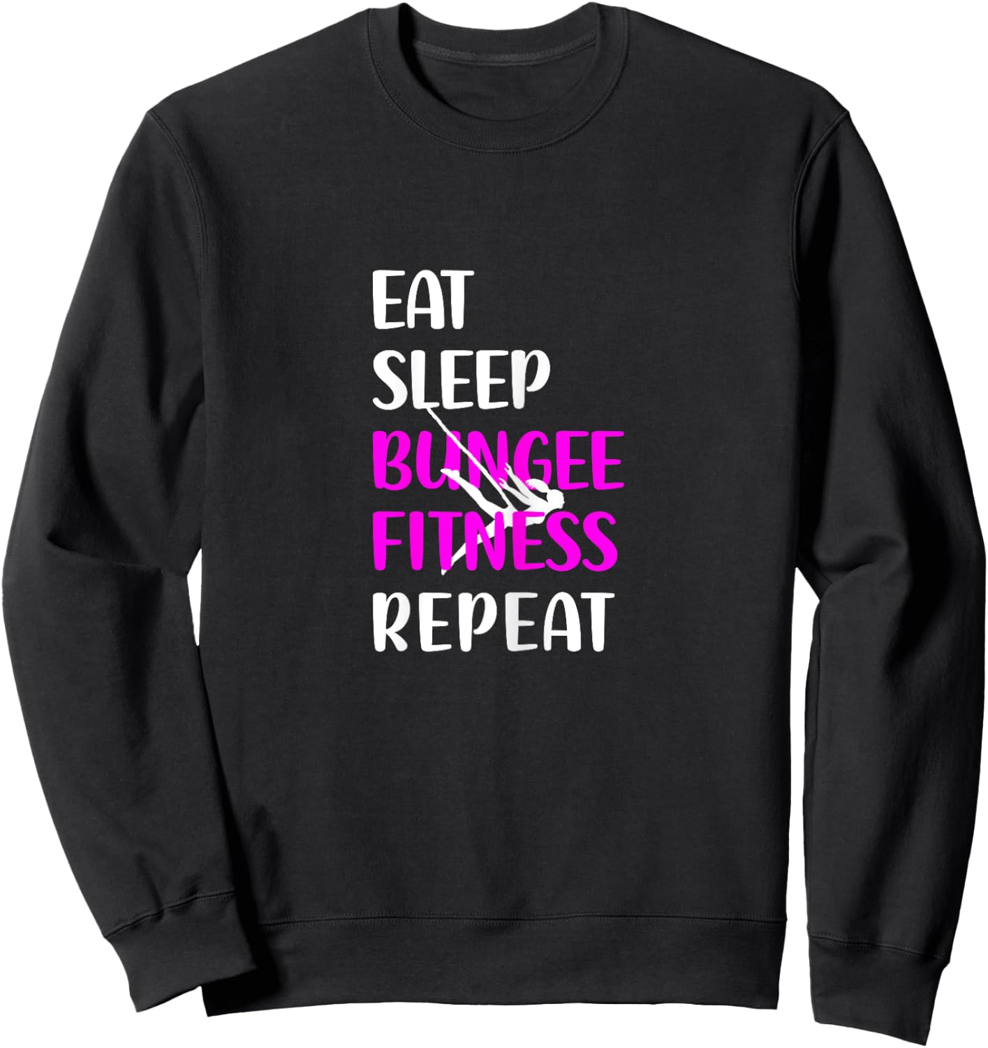 Bungee Fitness Training Fly Sling Workout Equipment Sweatshirt - Sweatshirt | Black