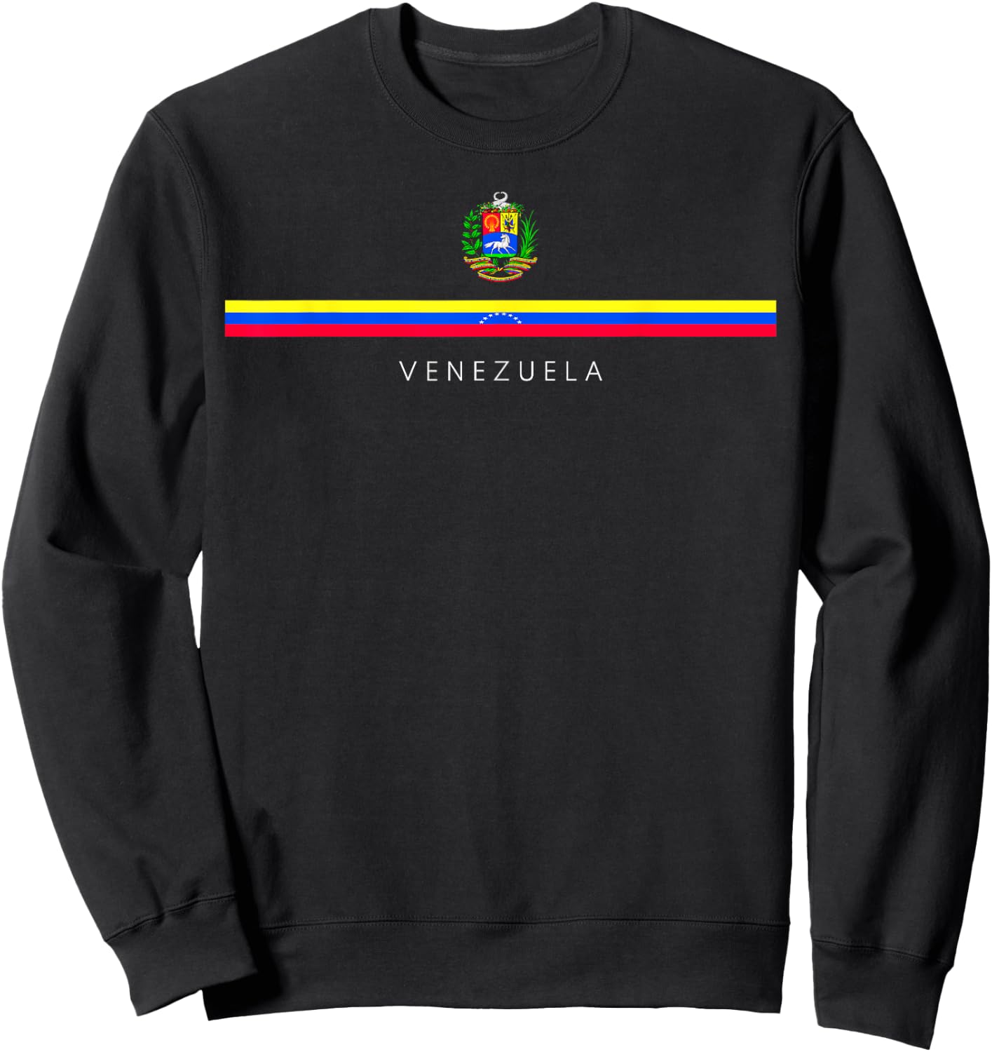 Venezuela National Flag Crest Logo Venezuelan Heritage Roots Sweatshirt - Sweatshirt | Black