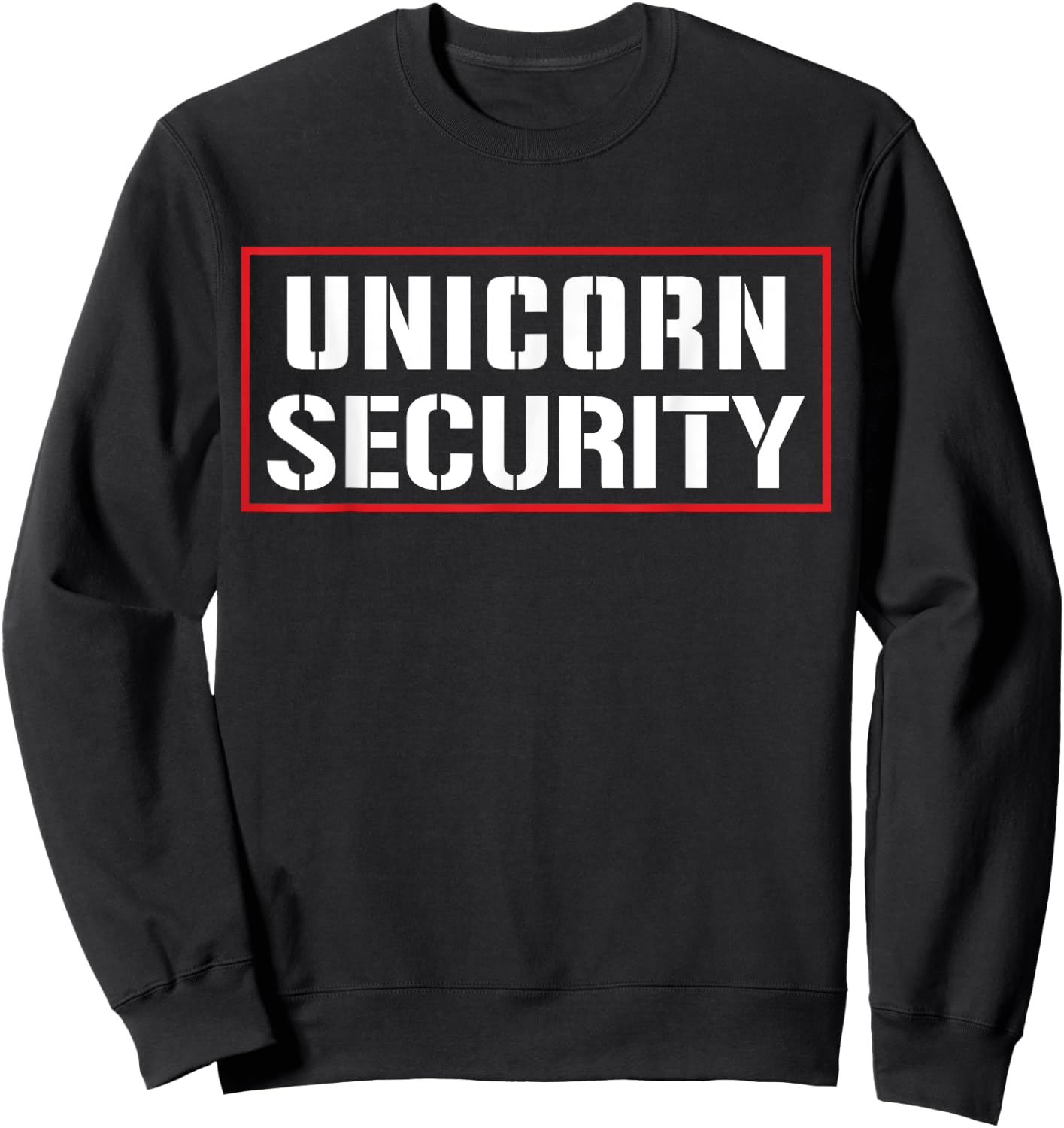 Halloween Dad Mom Daughter Adult Costume, Unicorn Security Sweatshirt - Sweatshirt | Black