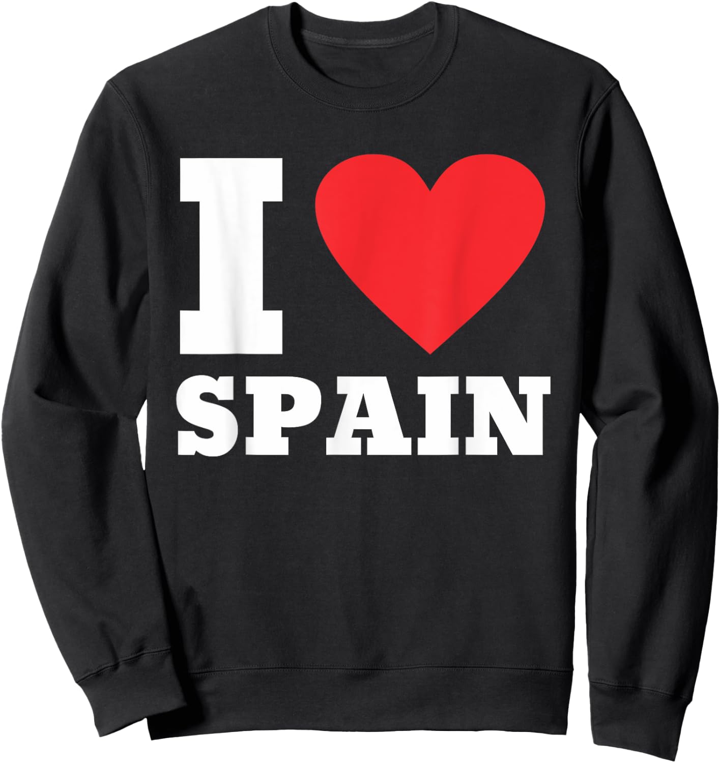 I Love Spain I Heart Spain Family Travel Spain Sweatshirt - Sweatshirt | Black