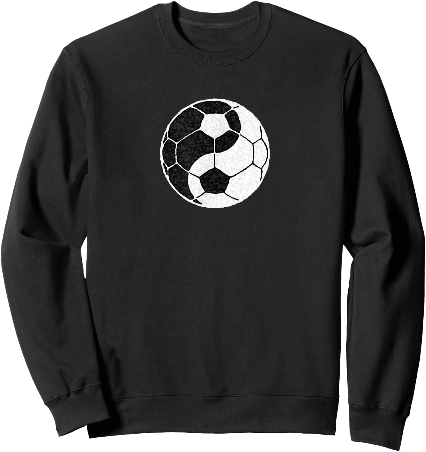Yin Yang Soccer Graphic Women Boys and Girls Sweatshirt - Sweatshirt | Black