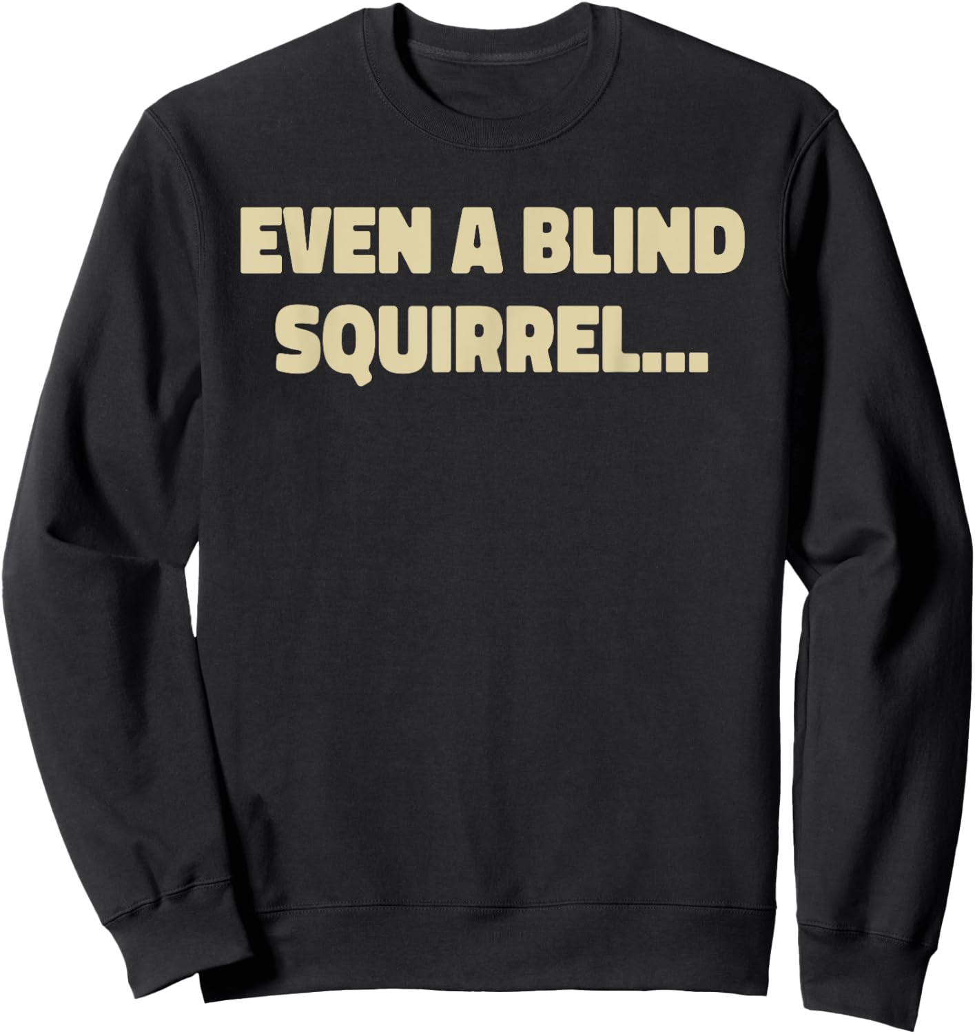 Even A Blind Squirrel Sweatshirt - Sweatshirt | Black