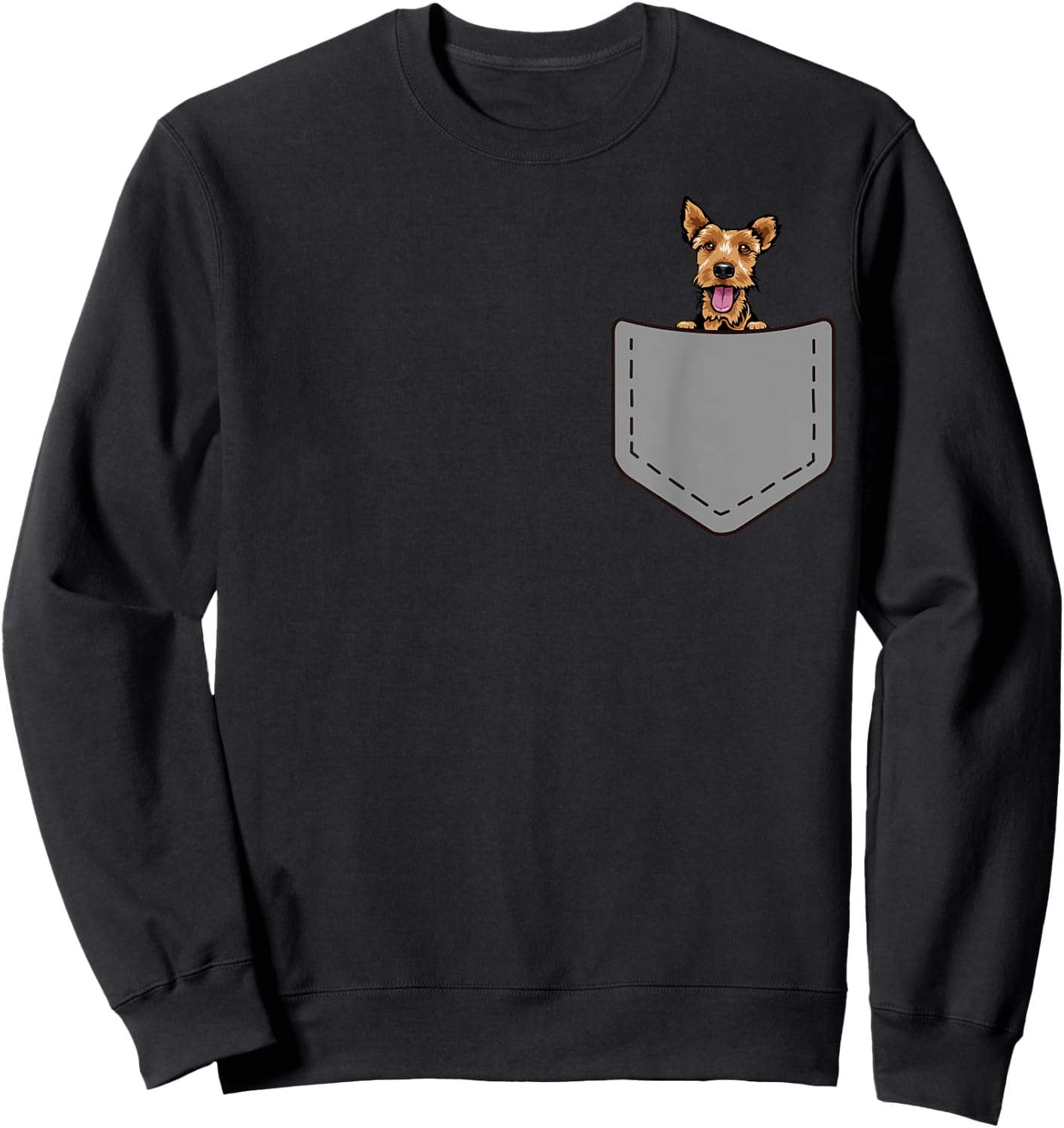 Funny Welsh Terrier Dog in your Pocket Dog lovers owners Sweatshirt - Sweatshirt | Black