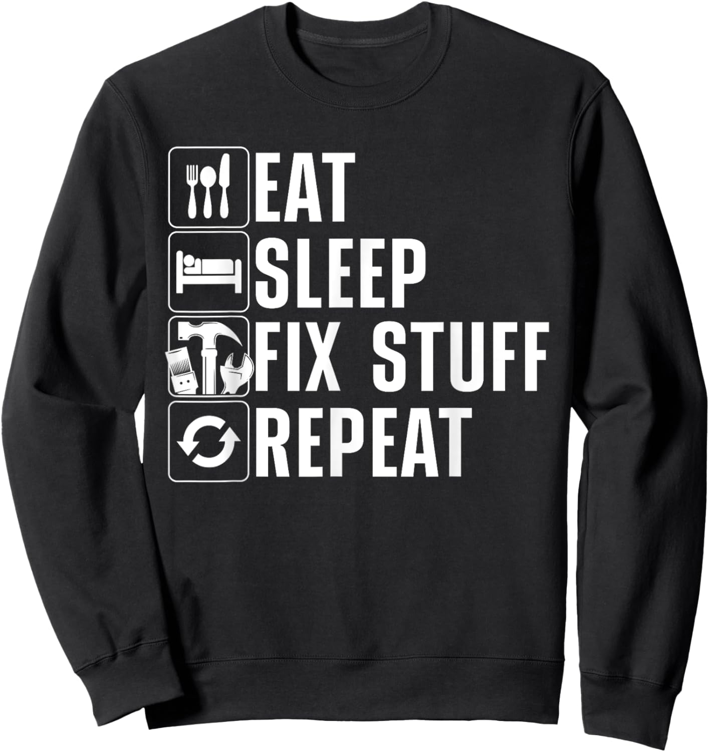 Cool Handyman Women Maintenance Mechanic Electrician Sweatshirt - Sweatshirt | Black