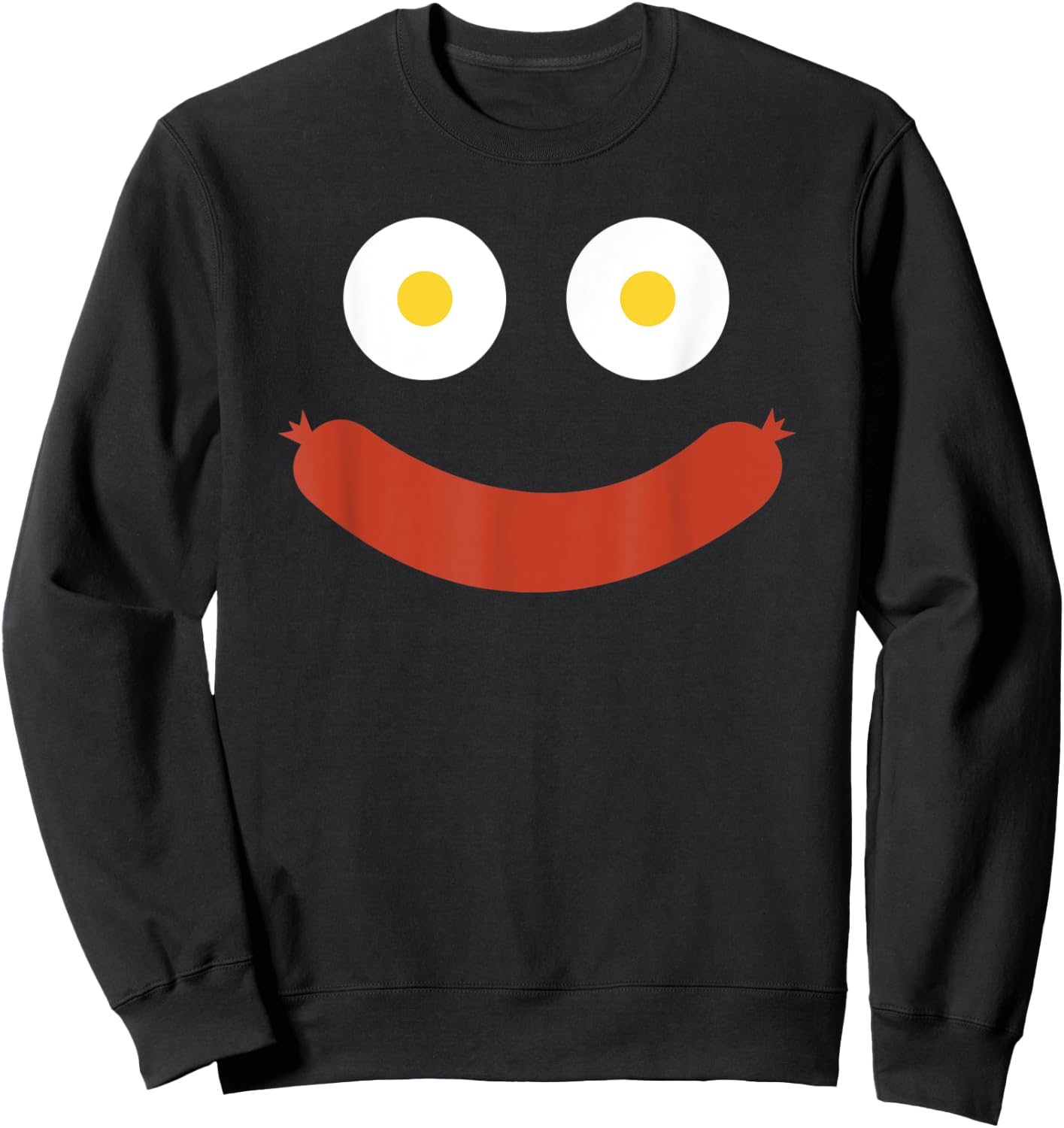 Eggs Sausage Happy Smile Sweatshirt - Sweatshirt | Black