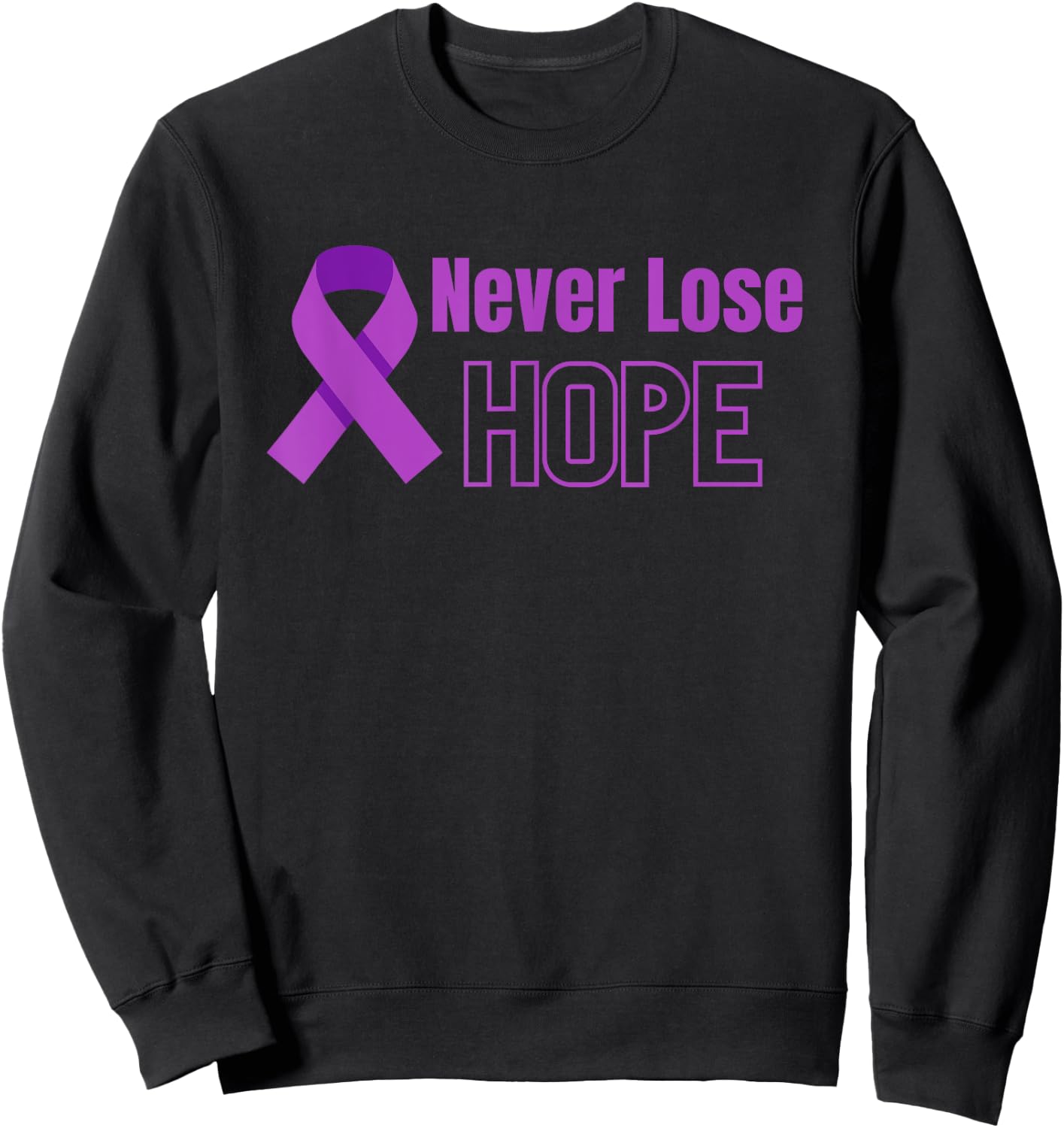 Relay Cancer Awareness Walking Life Ribbon Sweatshirt - Sweatshirt | Black