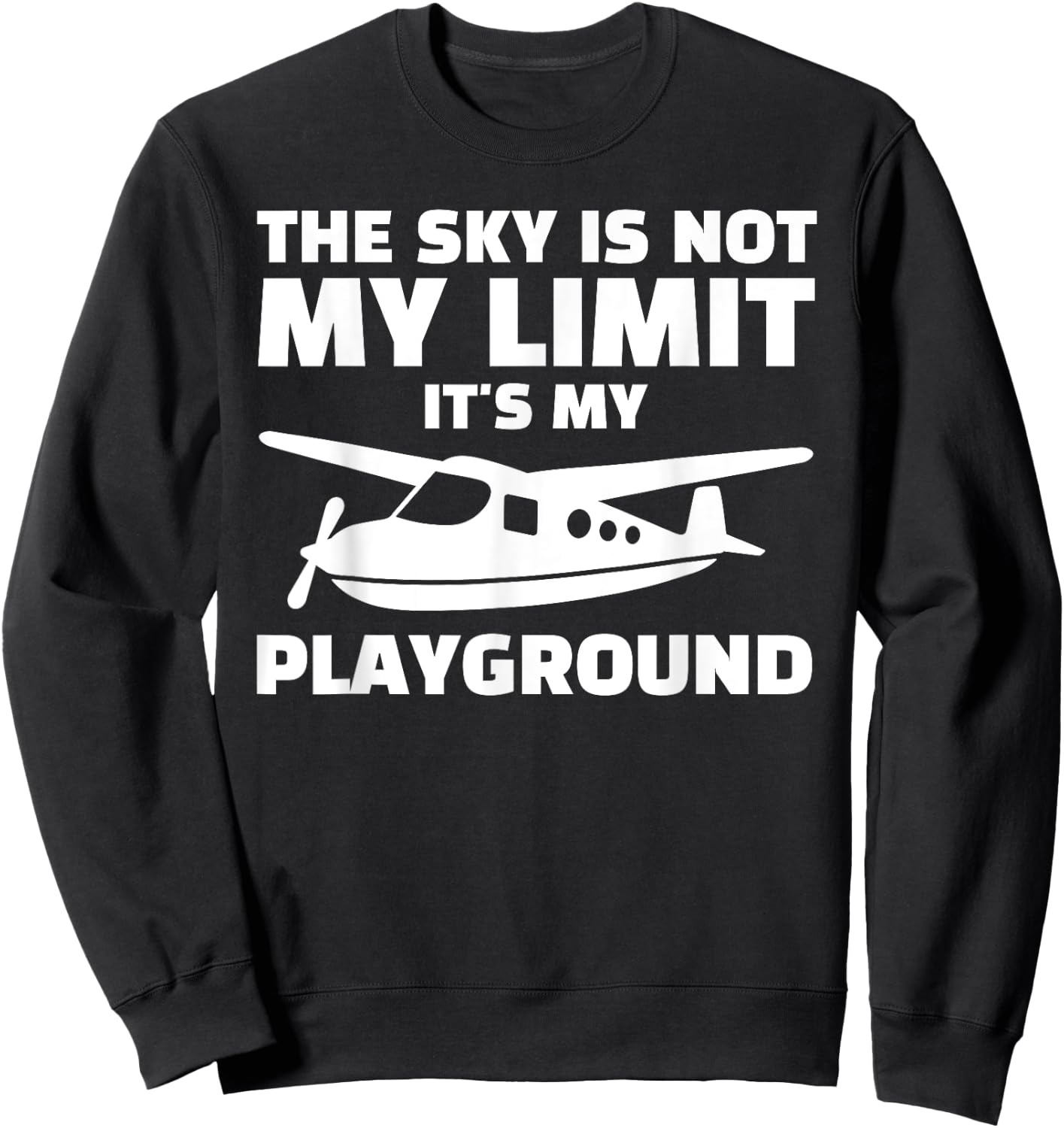 Funny Airplane Women Aviation Pilot Airplane Lovers Sweatshirt - Sweatshirt | Black