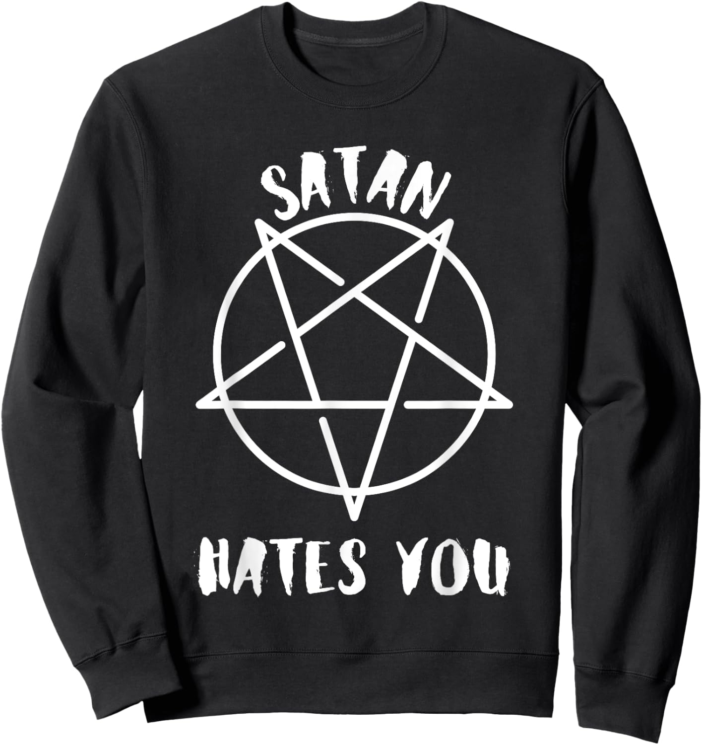 Satan Hates You Five Pointed Star Sweatshirt - Sweatshirt | Black