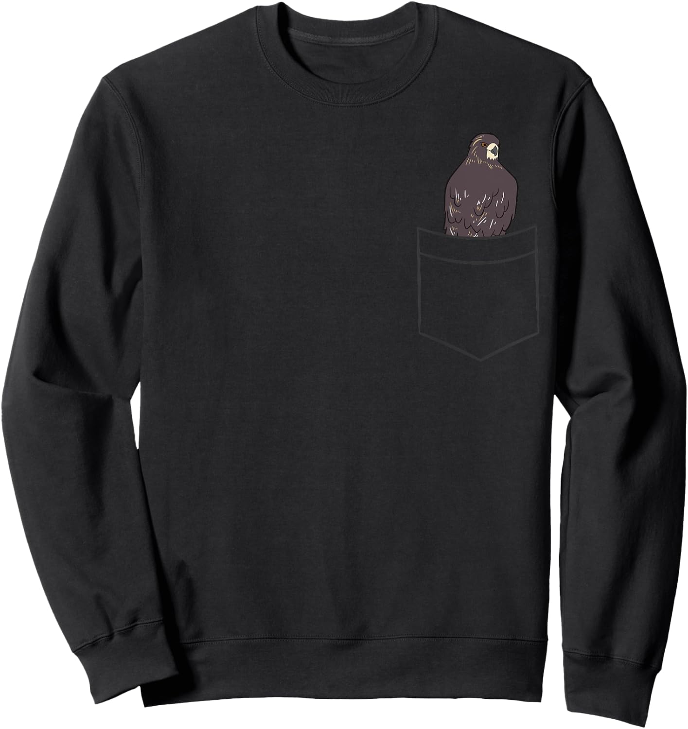 Red Tailed Hawk In a Pocket Birder Red Tailed Hawk Sweatshirt - Sweatshirt | Black