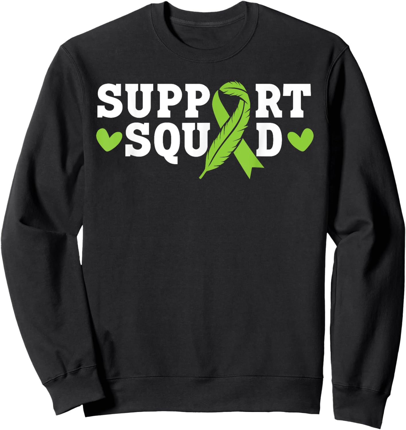 Support Squad Beat Cancer Non-Hodgkin Lymphoma Awareness Sweatshirt - Sweatshirt | Black