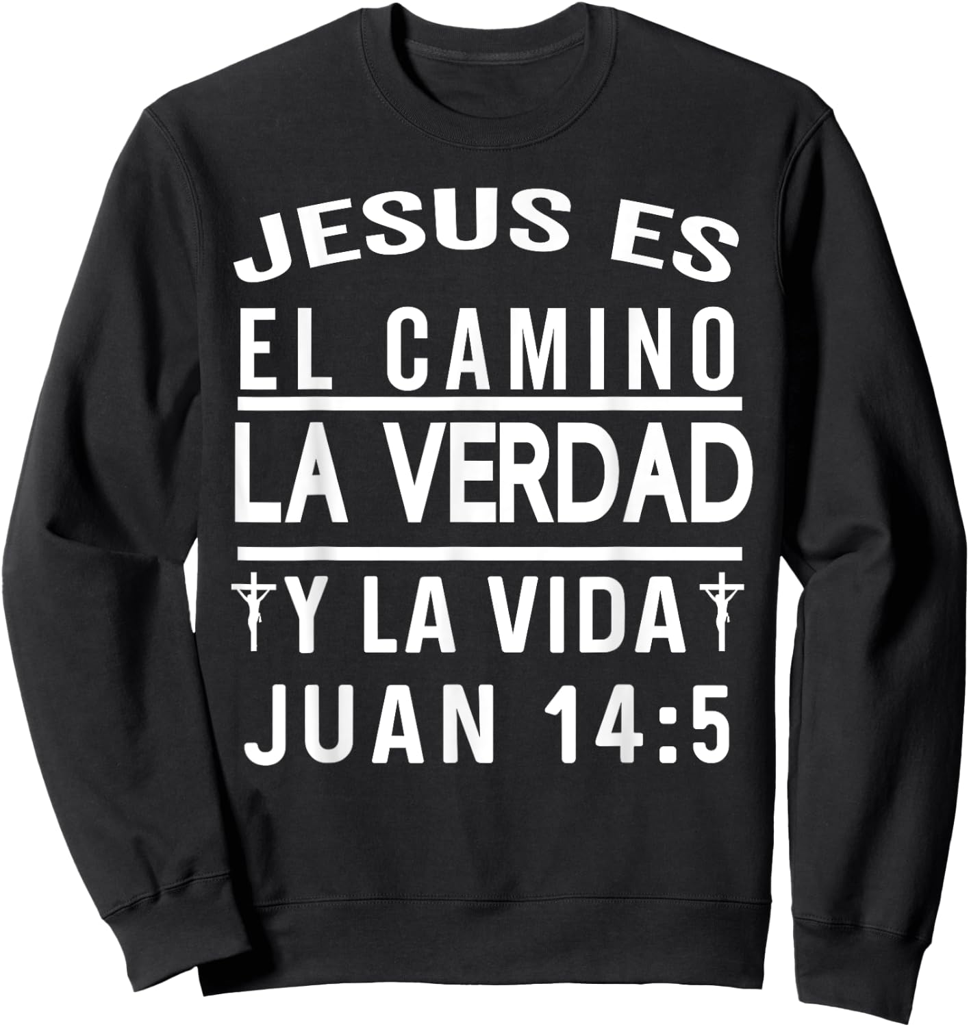 Camiseta Cristiana Para Mujer Y Hombre En Espanol Cristiano Sweatshirt - Sweatshirt | Black