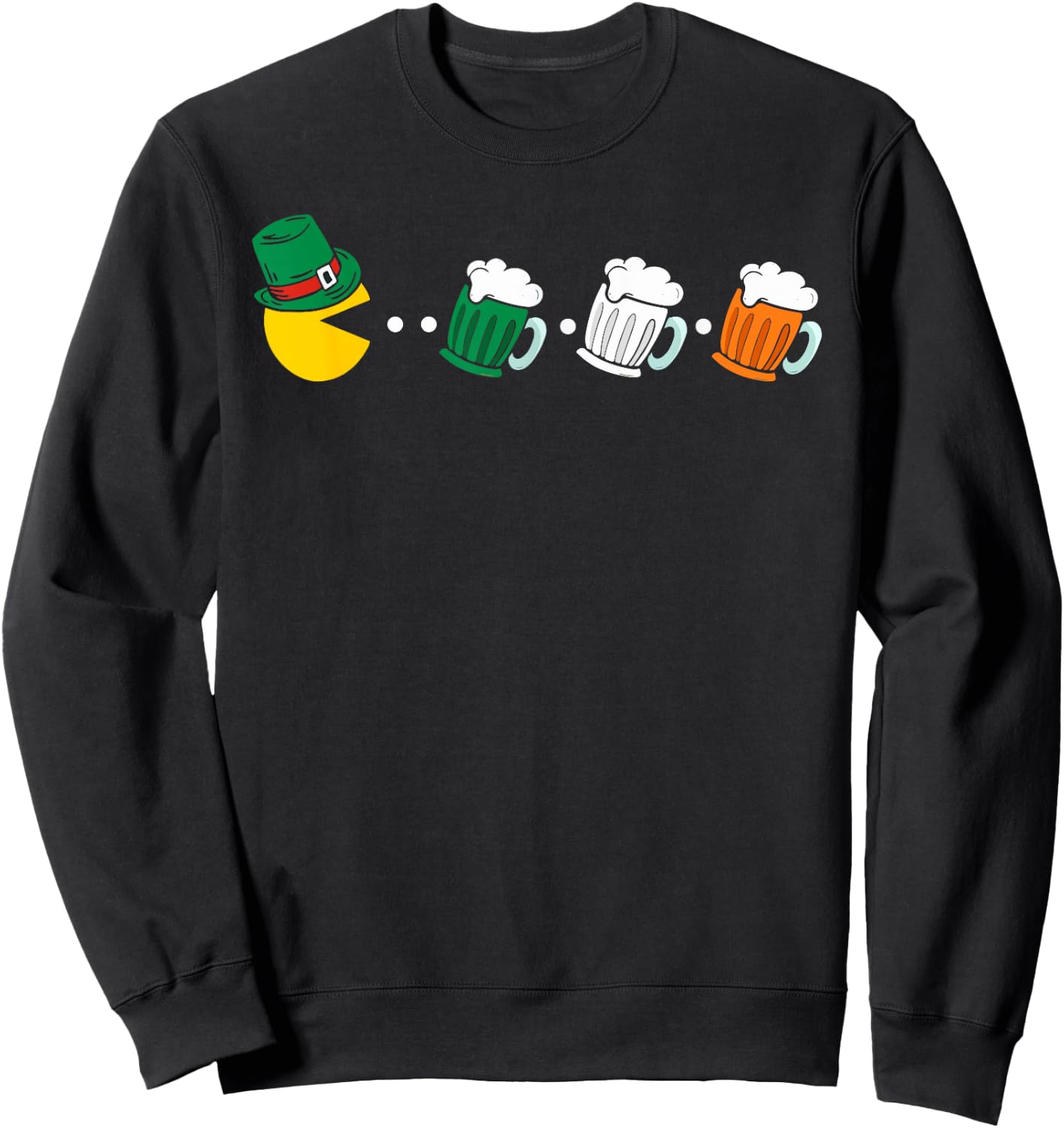 Irish Beer Ireland Flag St Patricks Day Sweatshirt - Sweatshirt | Black