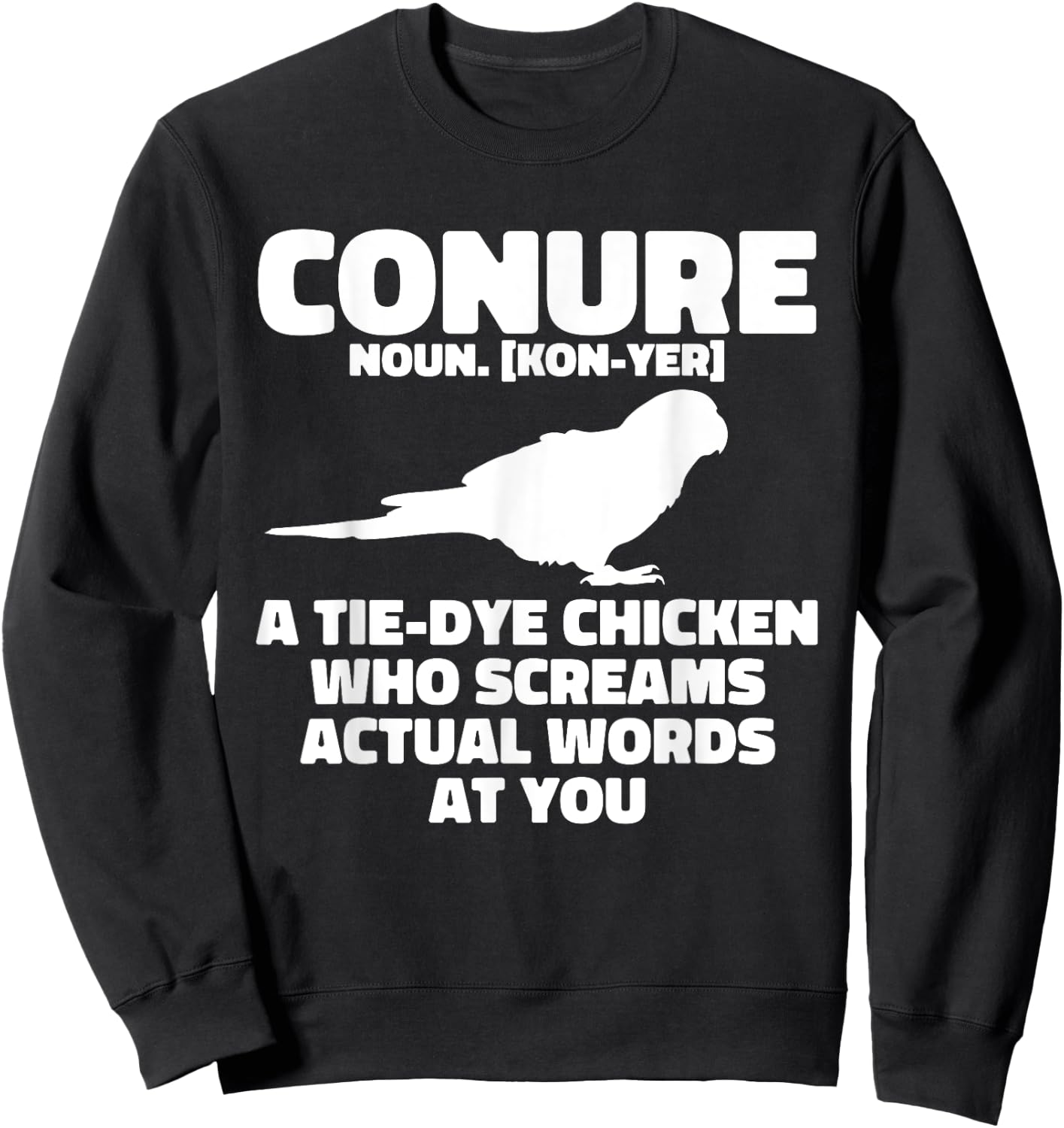 Green Cheek Conure Definition Parrot Bird Sun Conure Sweatshirt - Sweatshirt | Black
