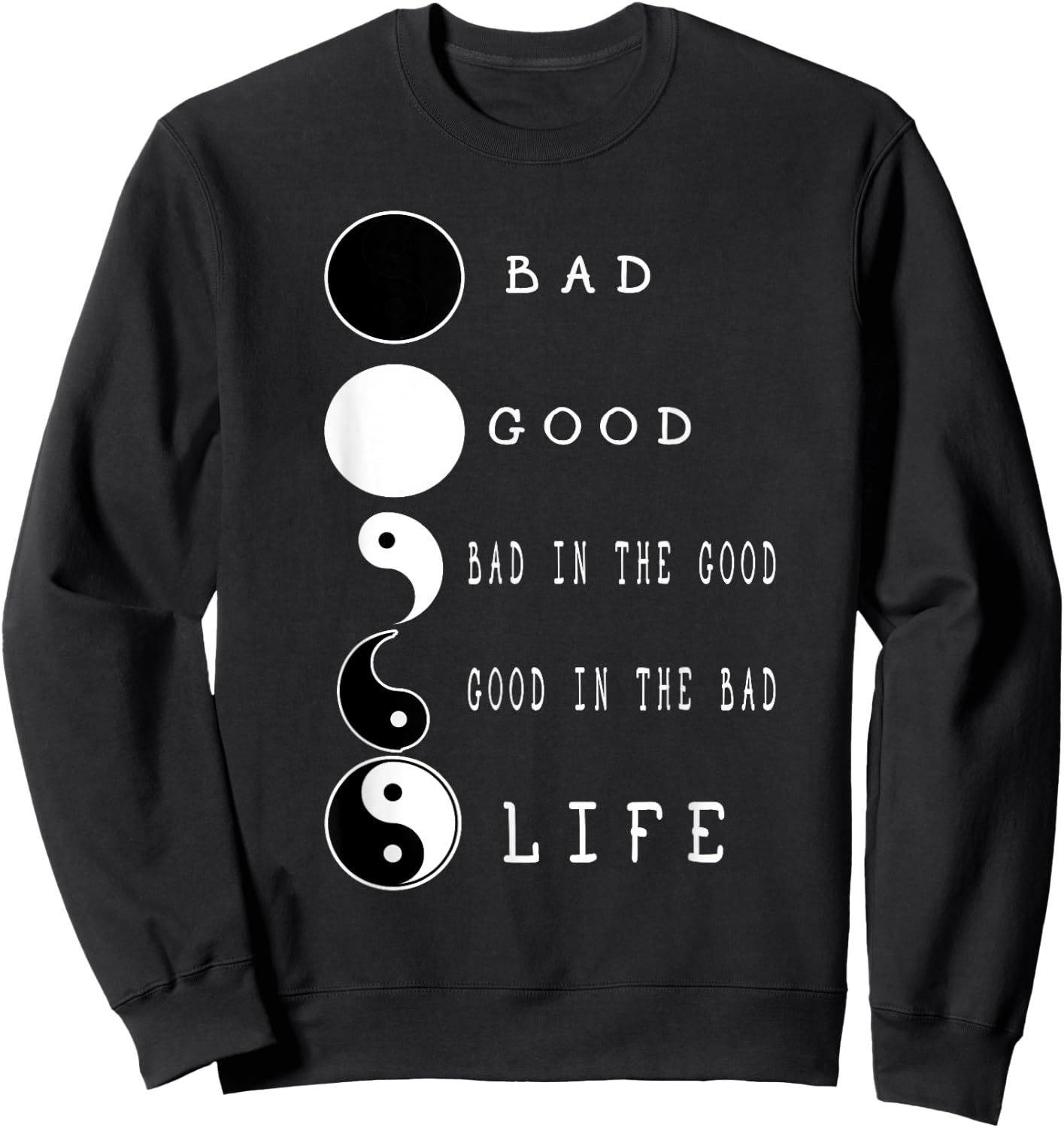 Wowtastic! -Adults Yoga - Black - Small Sweatshirt - Sweatshirt | Black