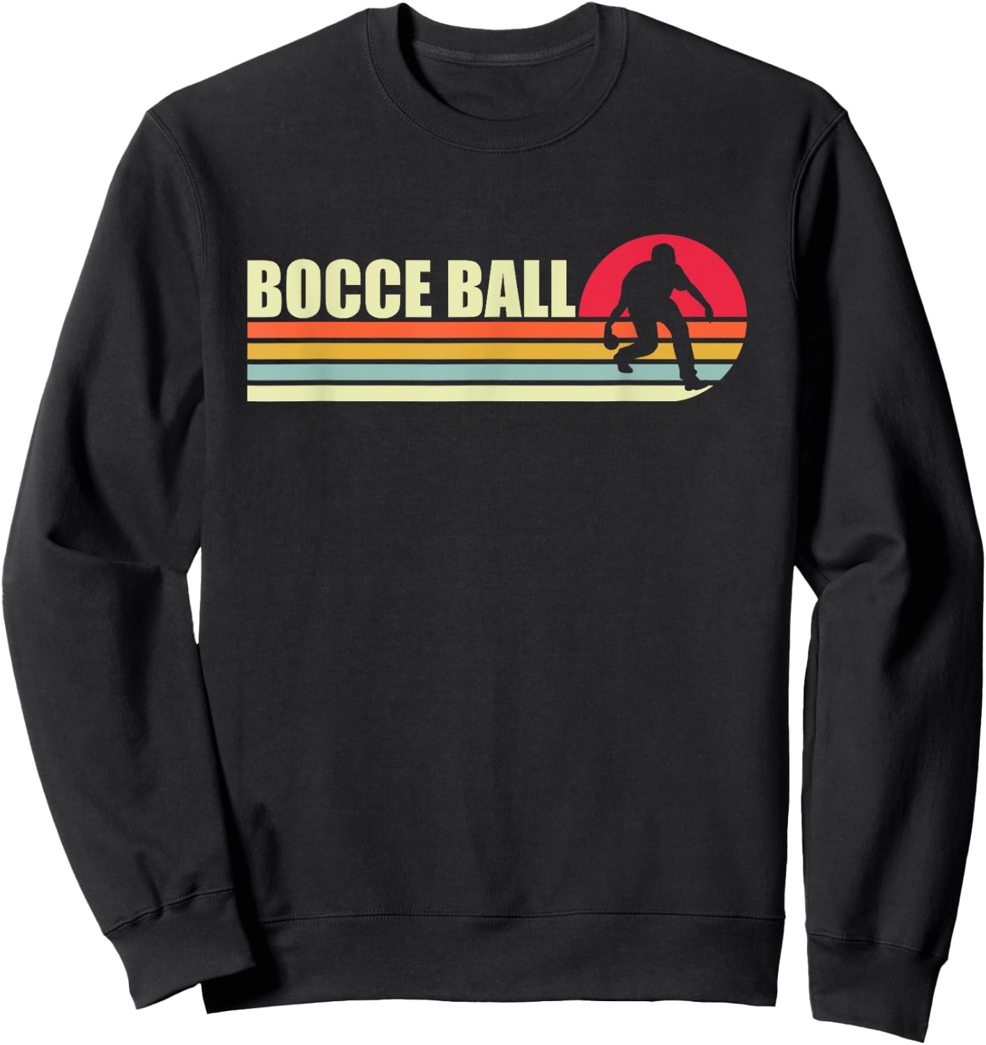 Bocce ball boules sports bocce banner retro design Sweatshirt - Sweatshirt | Black