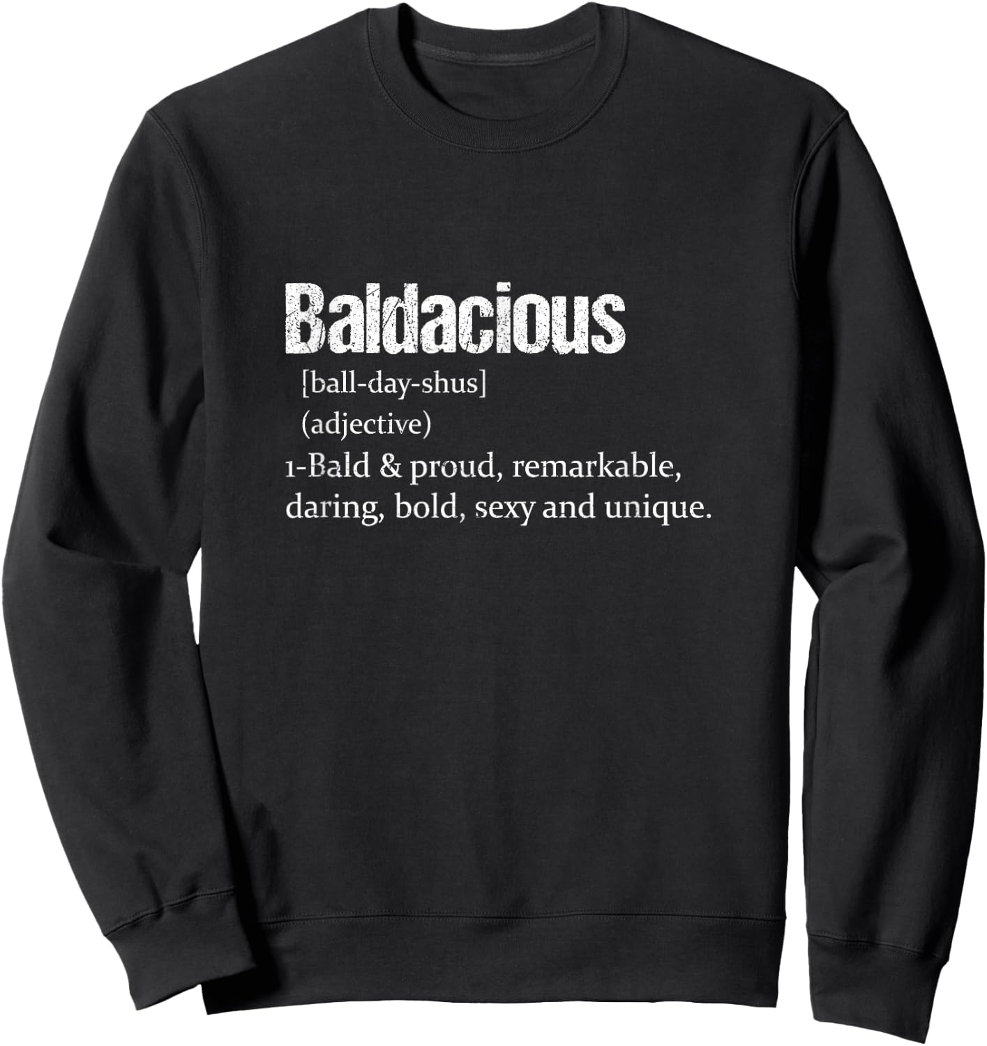 Baldacious Definition | Shaved Head Pride Sweatshirt - Sweatshirt | Black