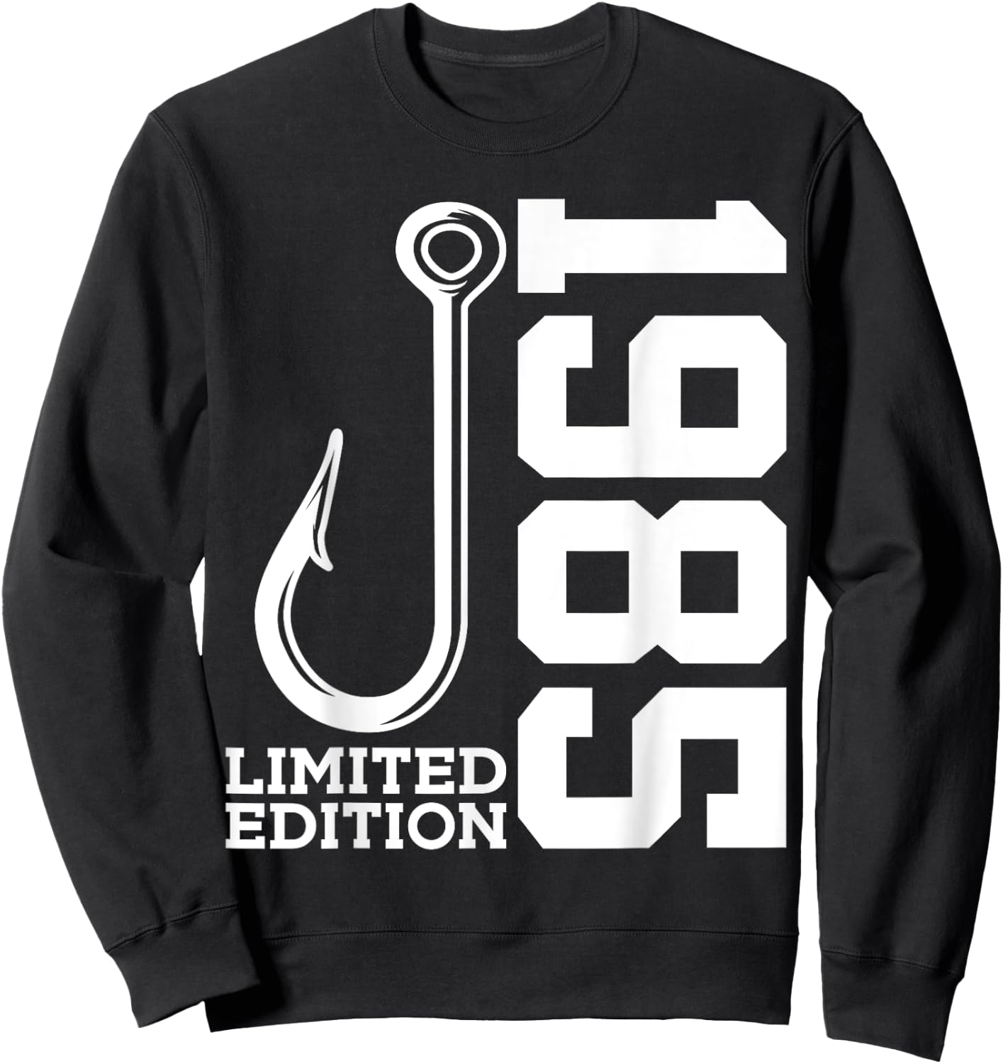 Angler 40th Birthday Fishing Limited Edition 1985 Sweatshirt - Sweatshirt | Black
